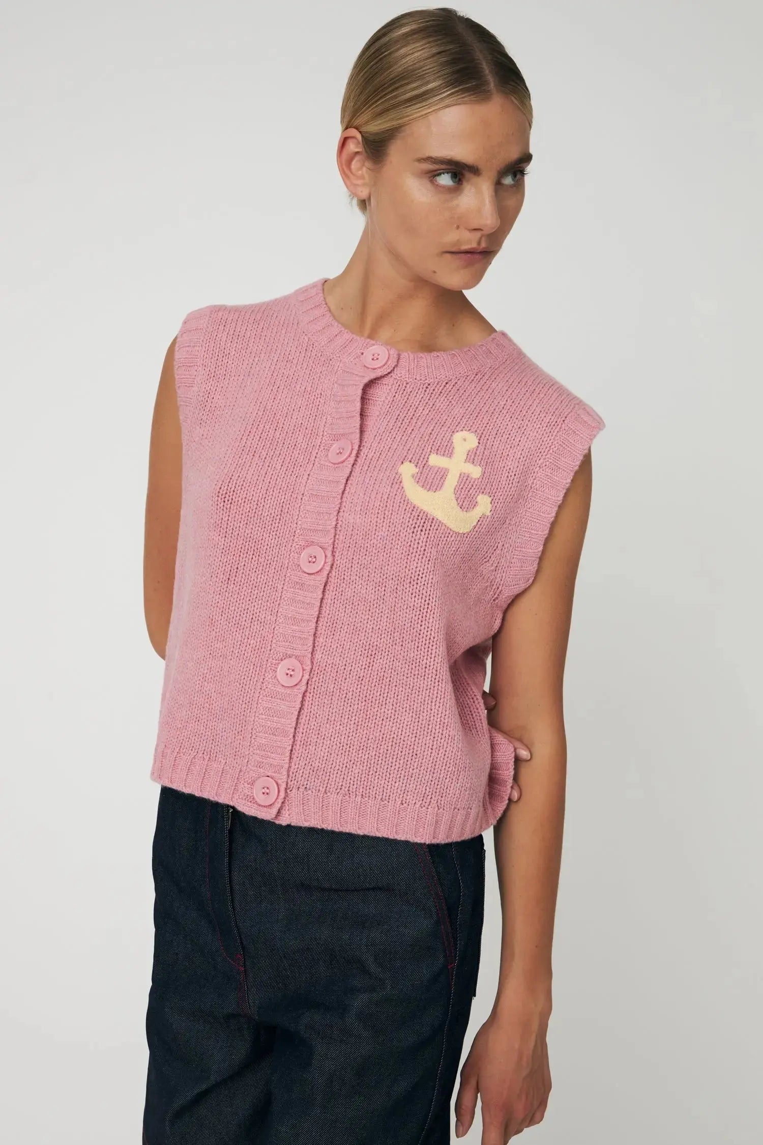 Stella Nova Anchor vest Slipover 517 Lilac