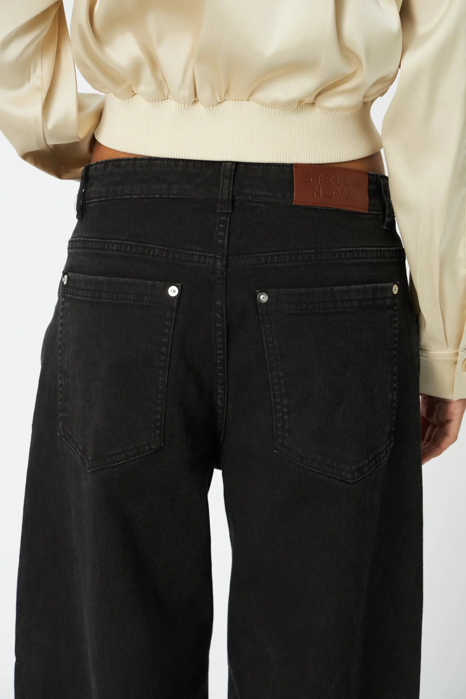 Stella Nova Barrel Fit Jeans Pants 993 Almost black