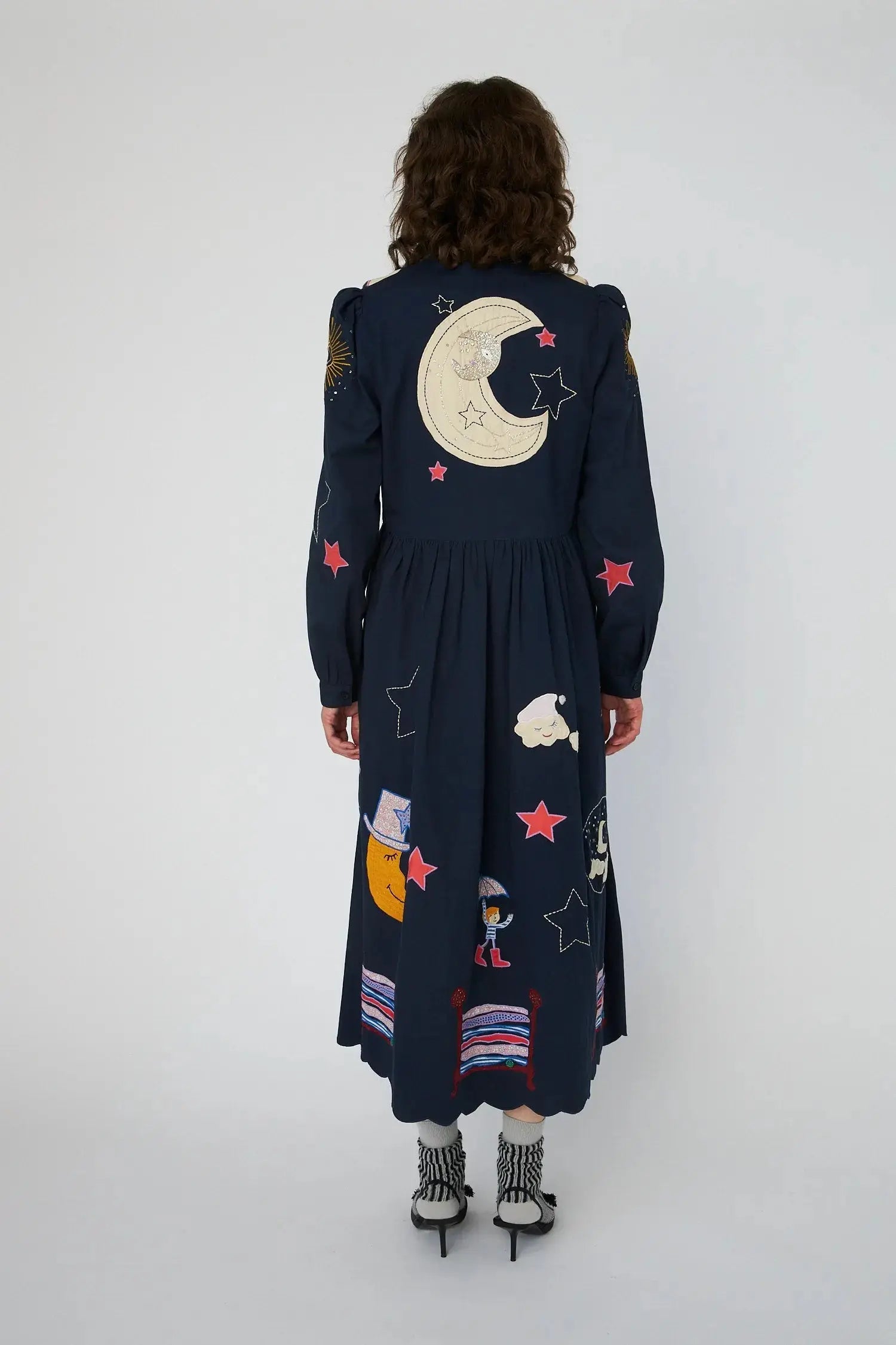 Stella Nova Bead Embellished Midi Dress Dress 395 Navy