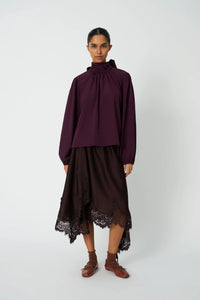 Bow Blouse - Beetroot