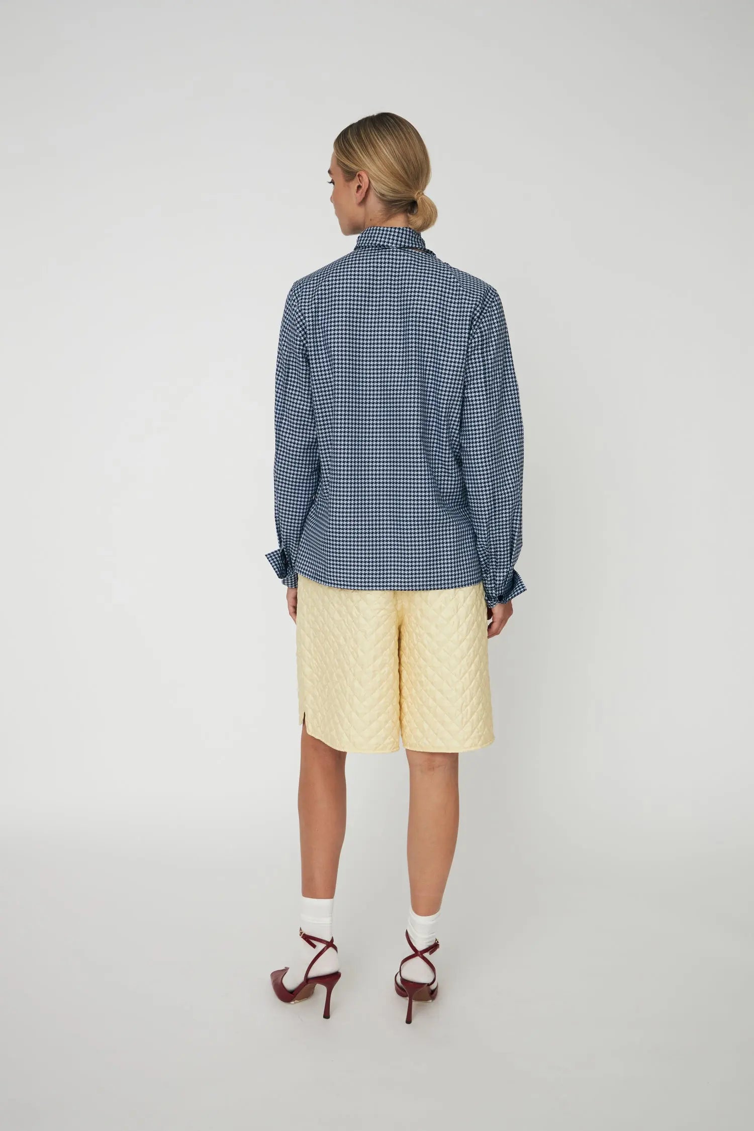 Stella Nova Bow Tie Shirt Shirt 416 Blue Checks