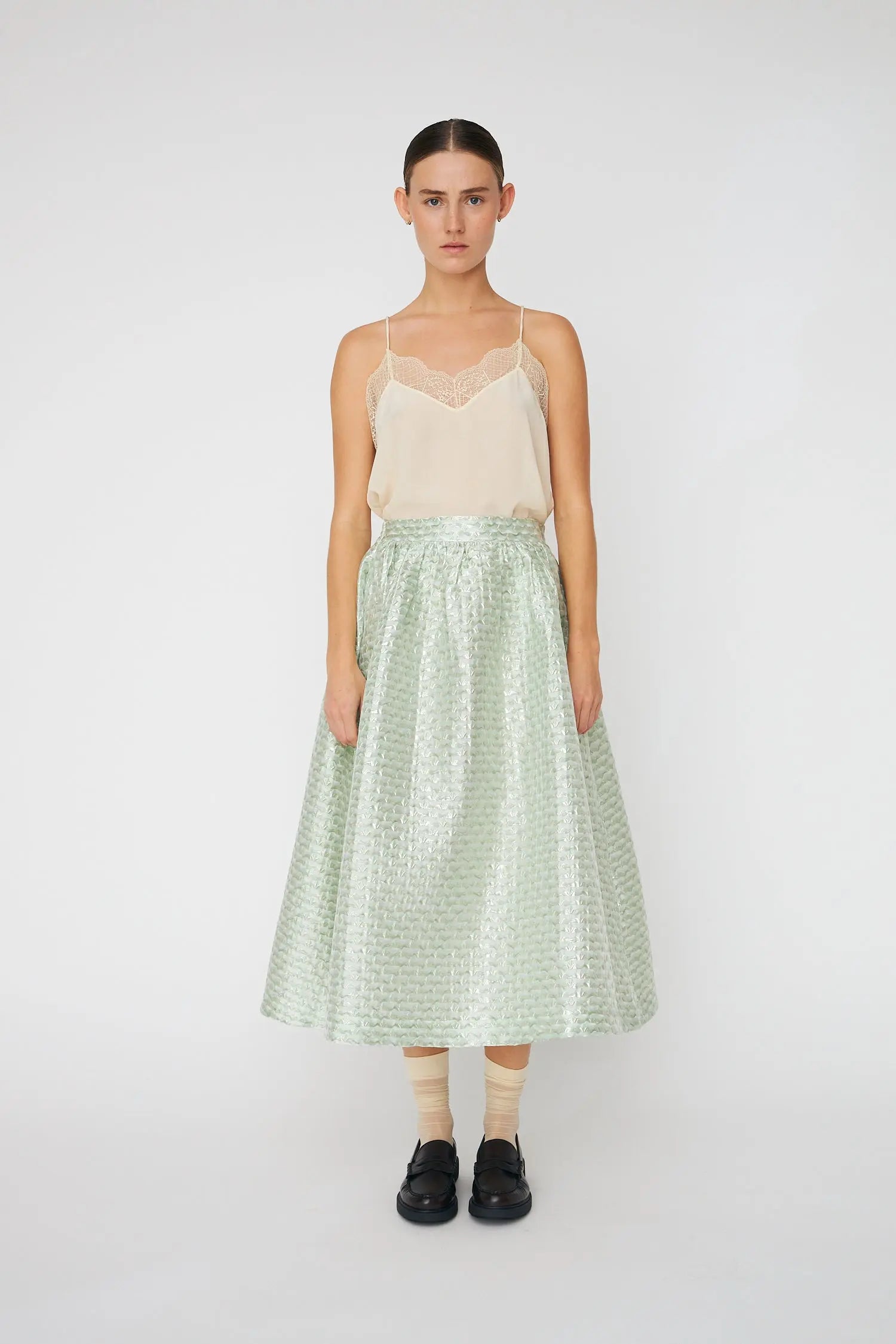 Stella Nova Bubble Midi Skirt Skirt 236 Mint Tea