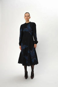 Butterfly Dress - Dark Ocean Black