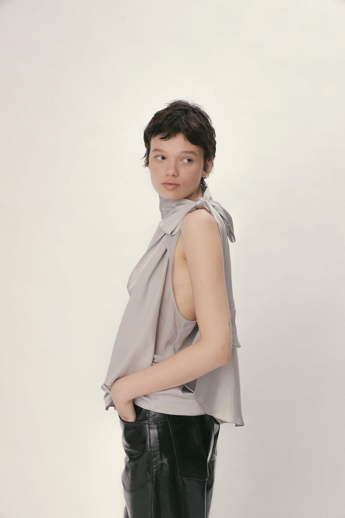 Stella Nova Butterfly Sleeved Blouse Blouse 876 Pearl Grey