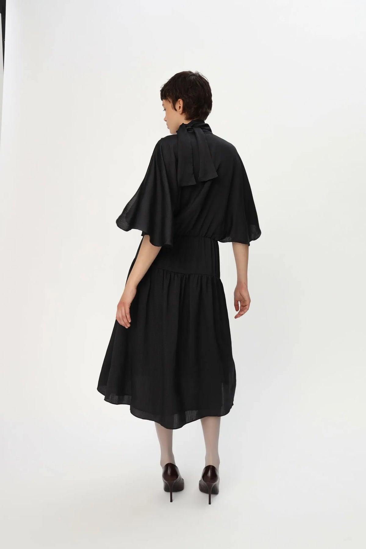 Stella Nova Butterfly Sleeved Dress Dress 999 Black