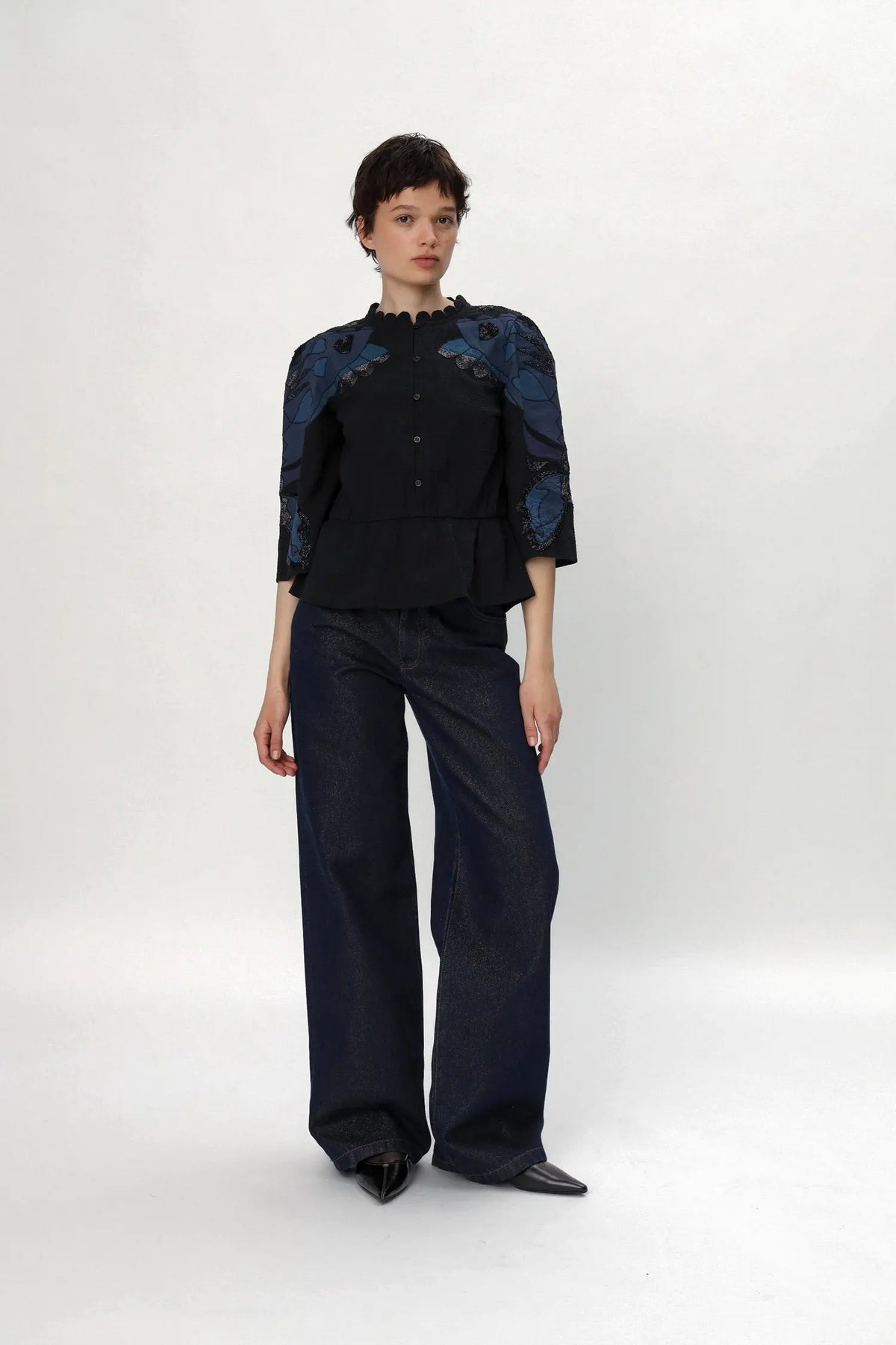Stella Nova Butterfly Top Top 324 Dark Ocean Black