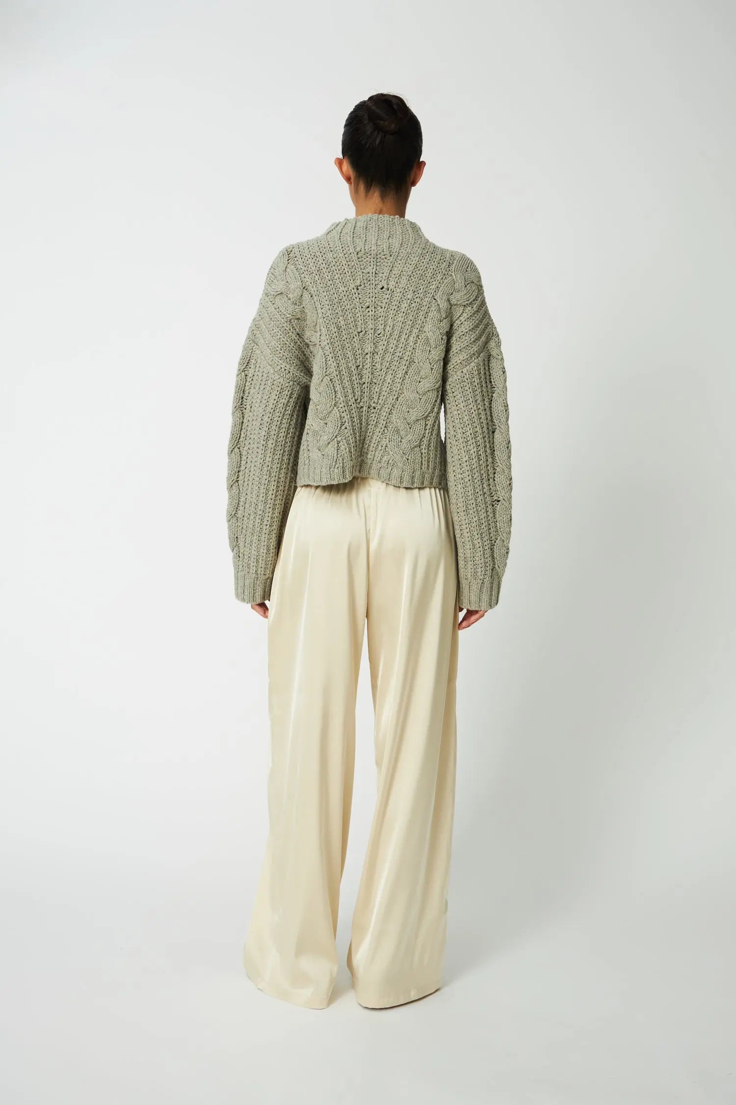 Stella Nova Cable Sweater Sweater 912 Light Grey Mélange