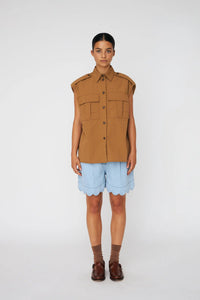 Caravan Shirt-Top - Camel Brown