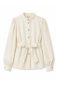 Corduroy shirt with belt - Vanilla