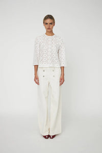 Cotton Lace Blouse - White