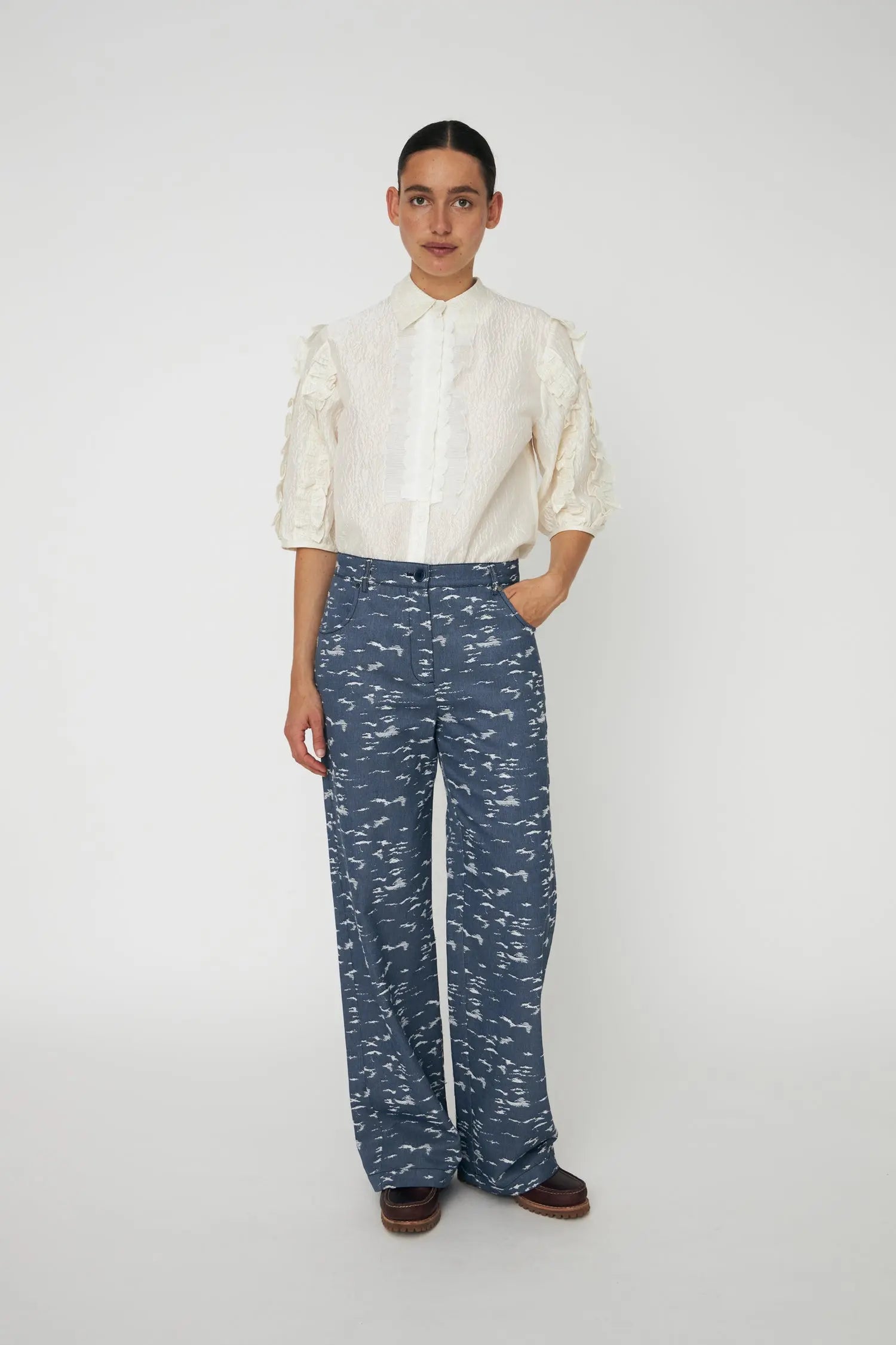 Stella Nova Delicate Frill Shirt Shirt 078 Ivory