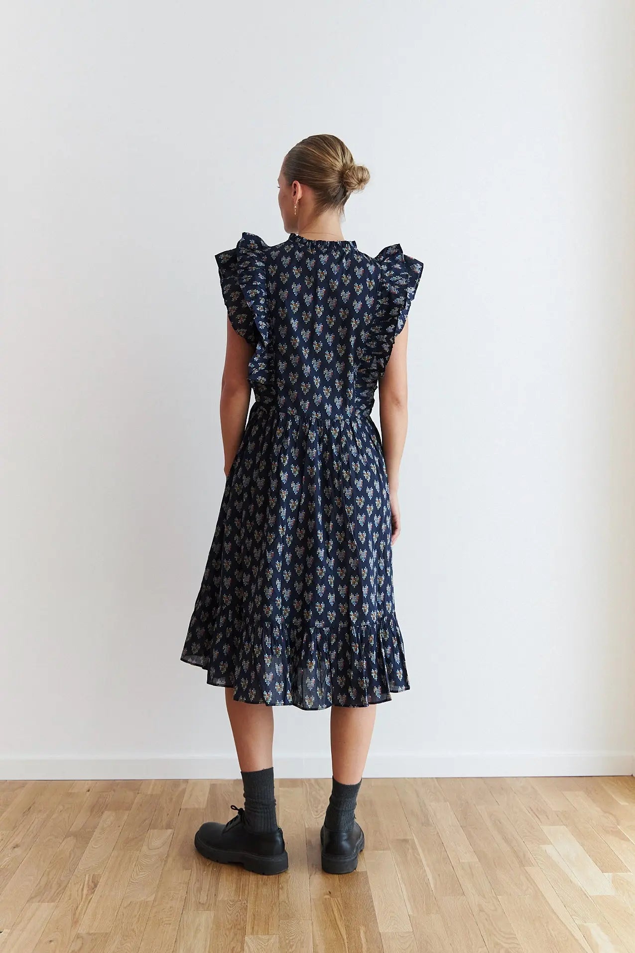 Stella Nova Delicate Printed Cotton Dress Dress 262 Navy Hearts
