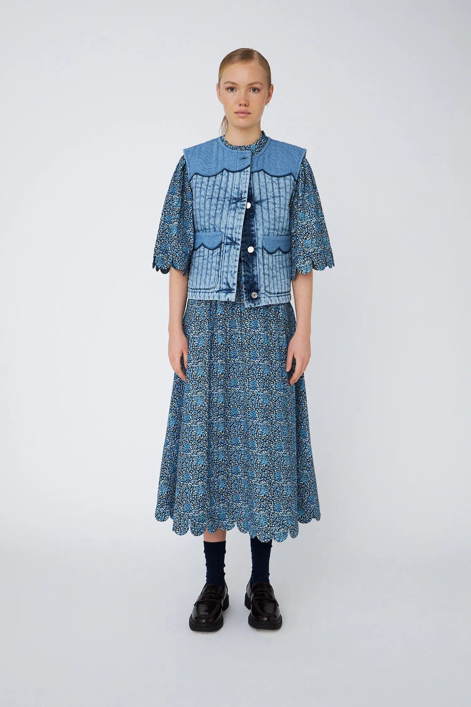 stella nova denim dress Stella Nova - Sarah Lou Star Denim Dress - Blue