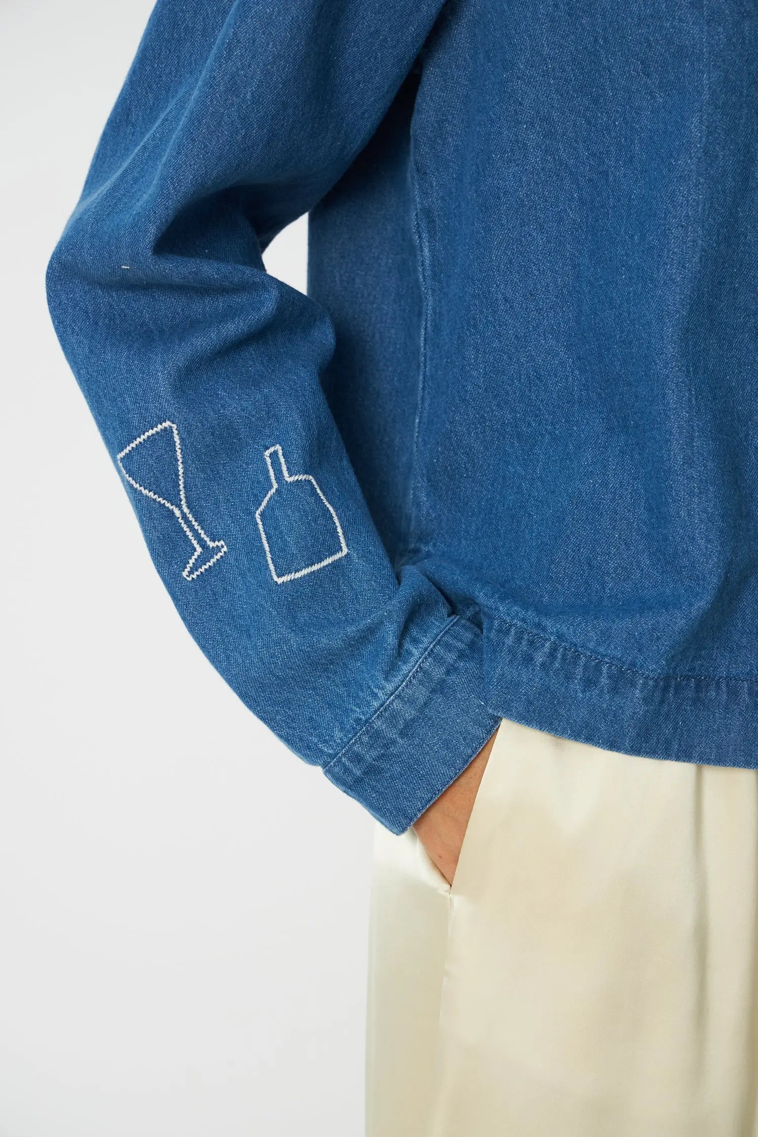 Stella Nova Denim Shirt with Artwork Shirt 305 Denim Blue