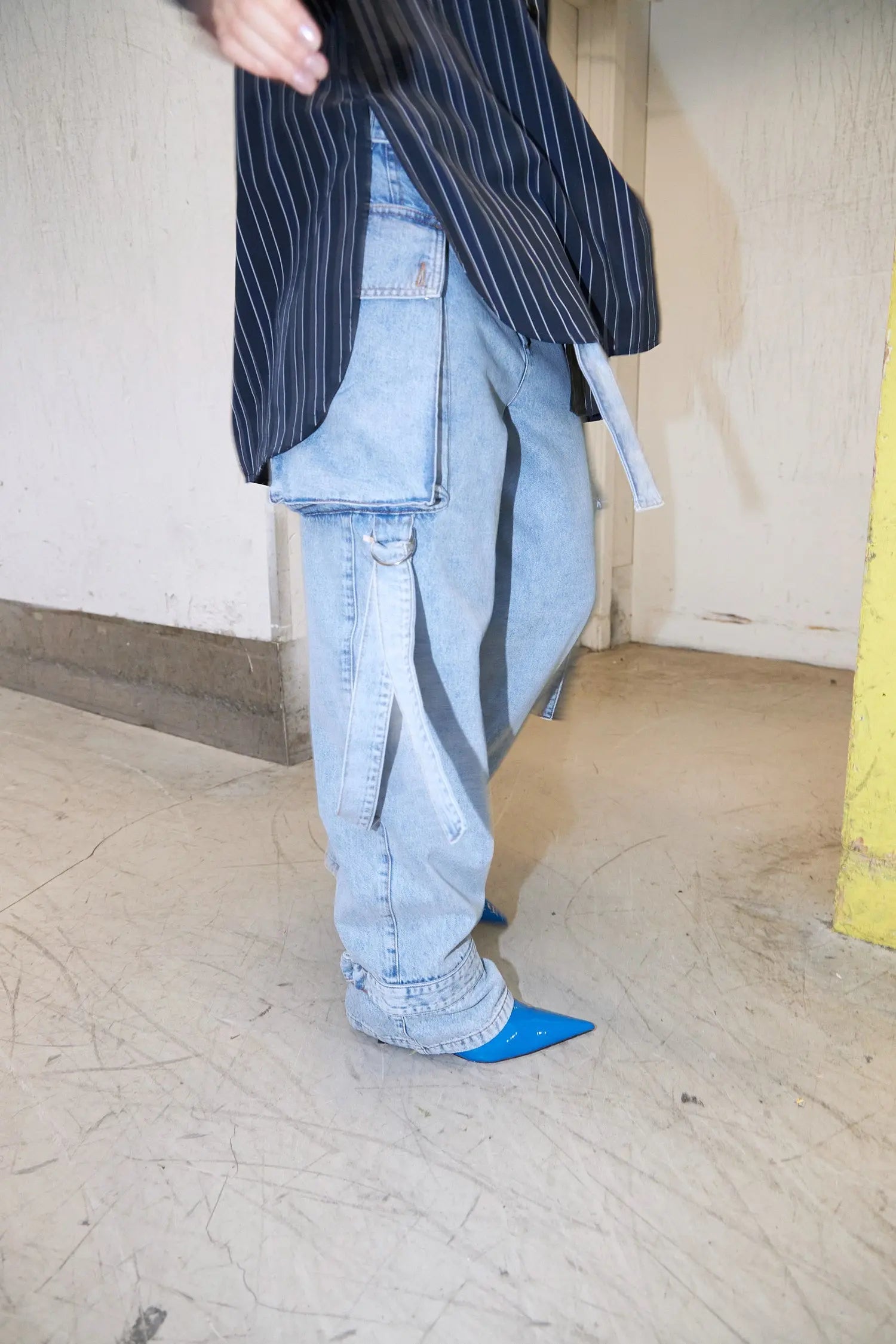 Stella Nova Denim cargo jeans Pants 422 Washed Denim