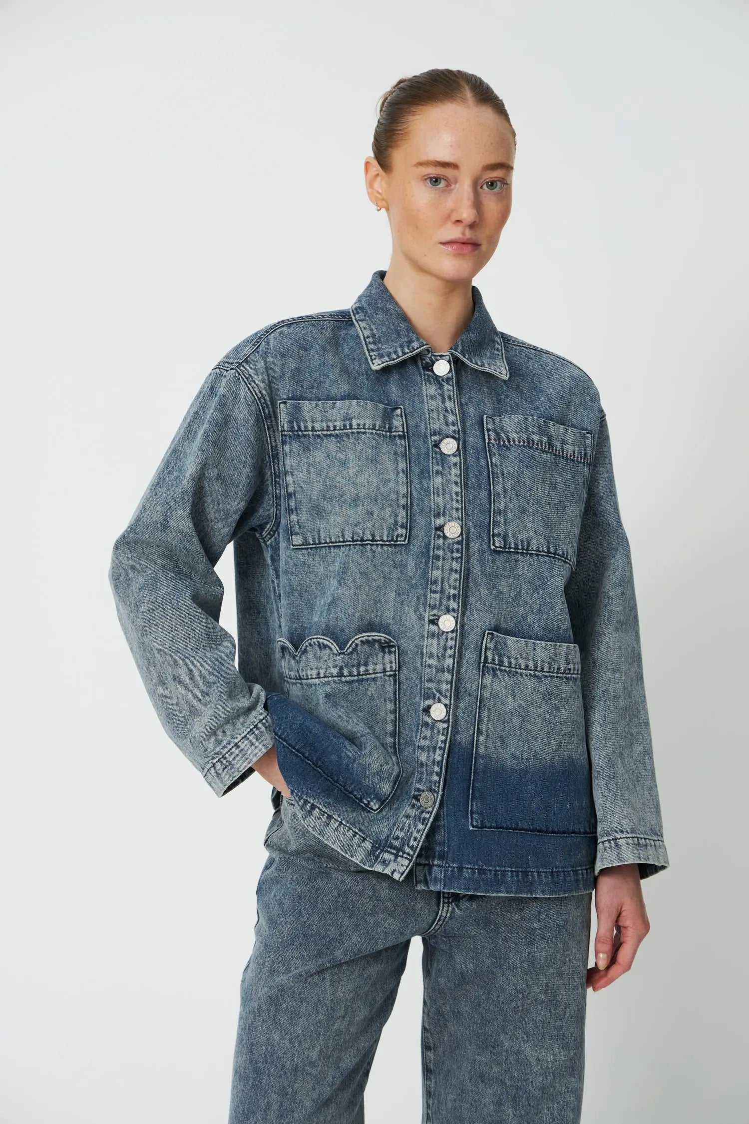 Stella Nova Dip dye Denim Shirt Shirt 305 Denim Blue