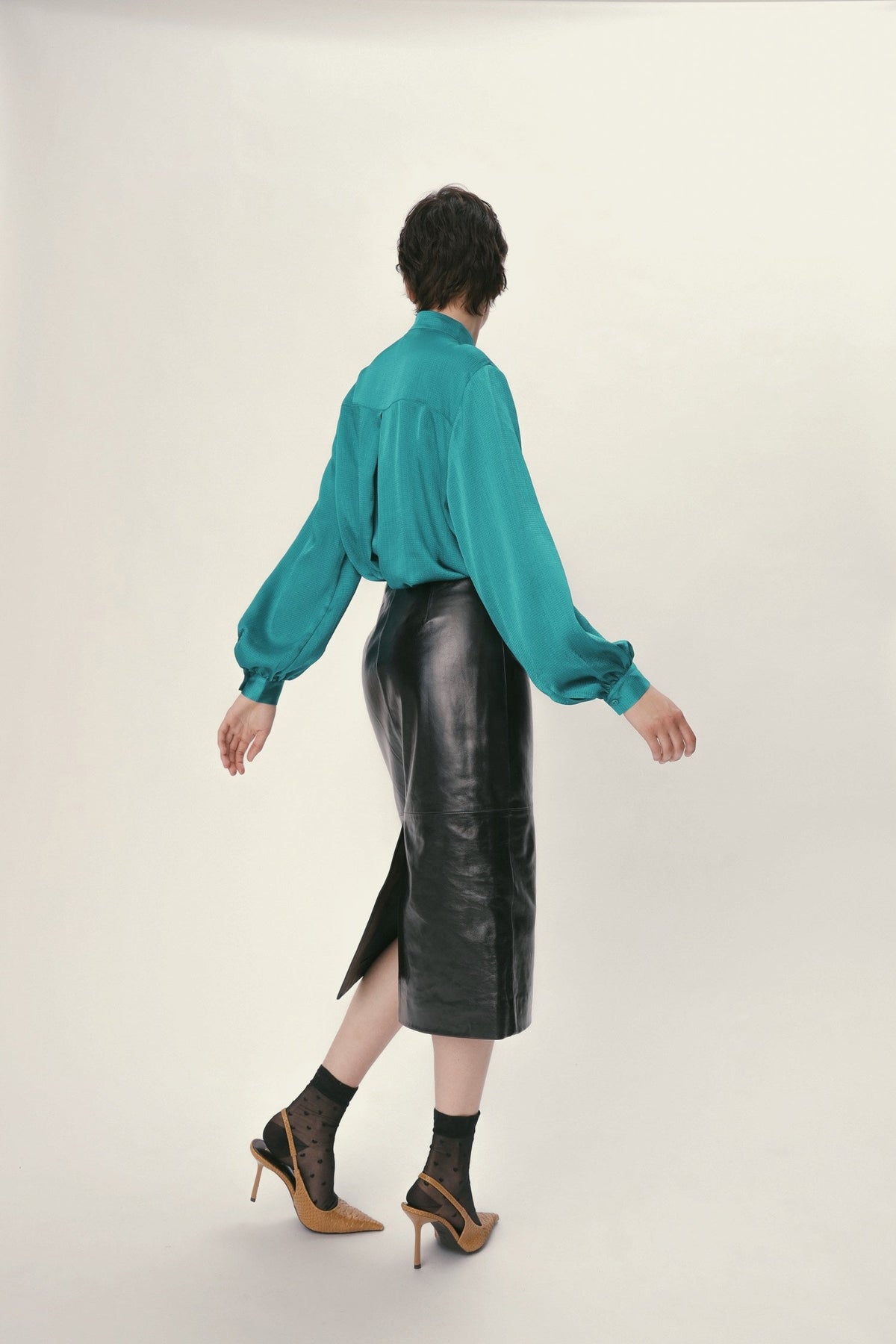 Stella Nova Drapy Sleeved Shirt Shirt 231 Emerald