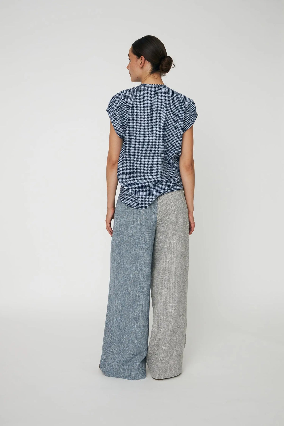 Stella Nova Drop Shoulder Oversized top Top 416 Blue Checks