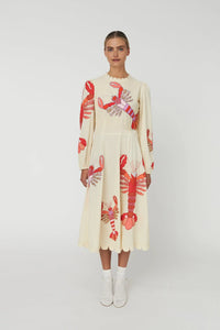 Robe midi brodée - Multicolour
