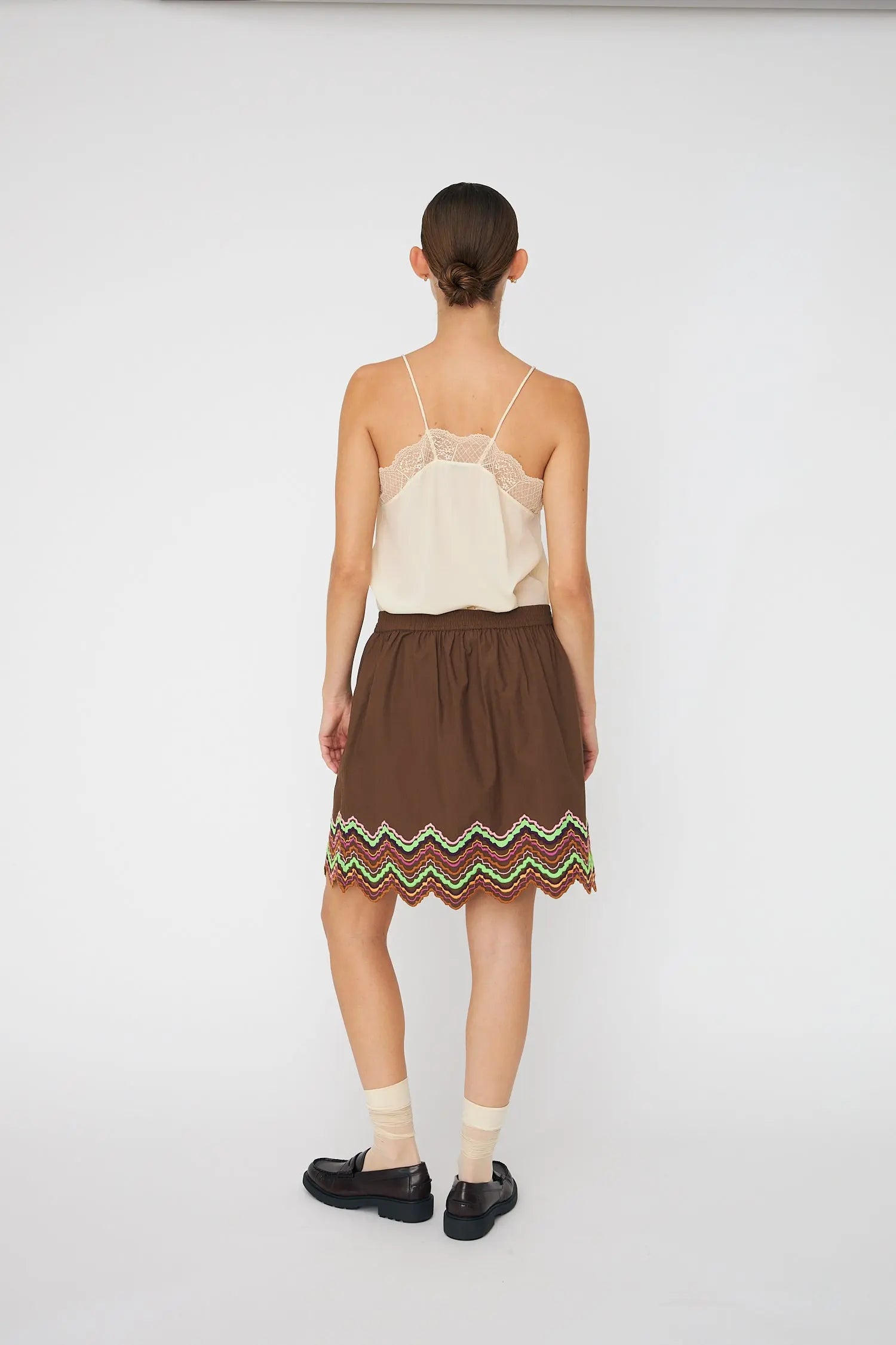 Stella Nova Embroidered Skirt Skirt 869 Brown