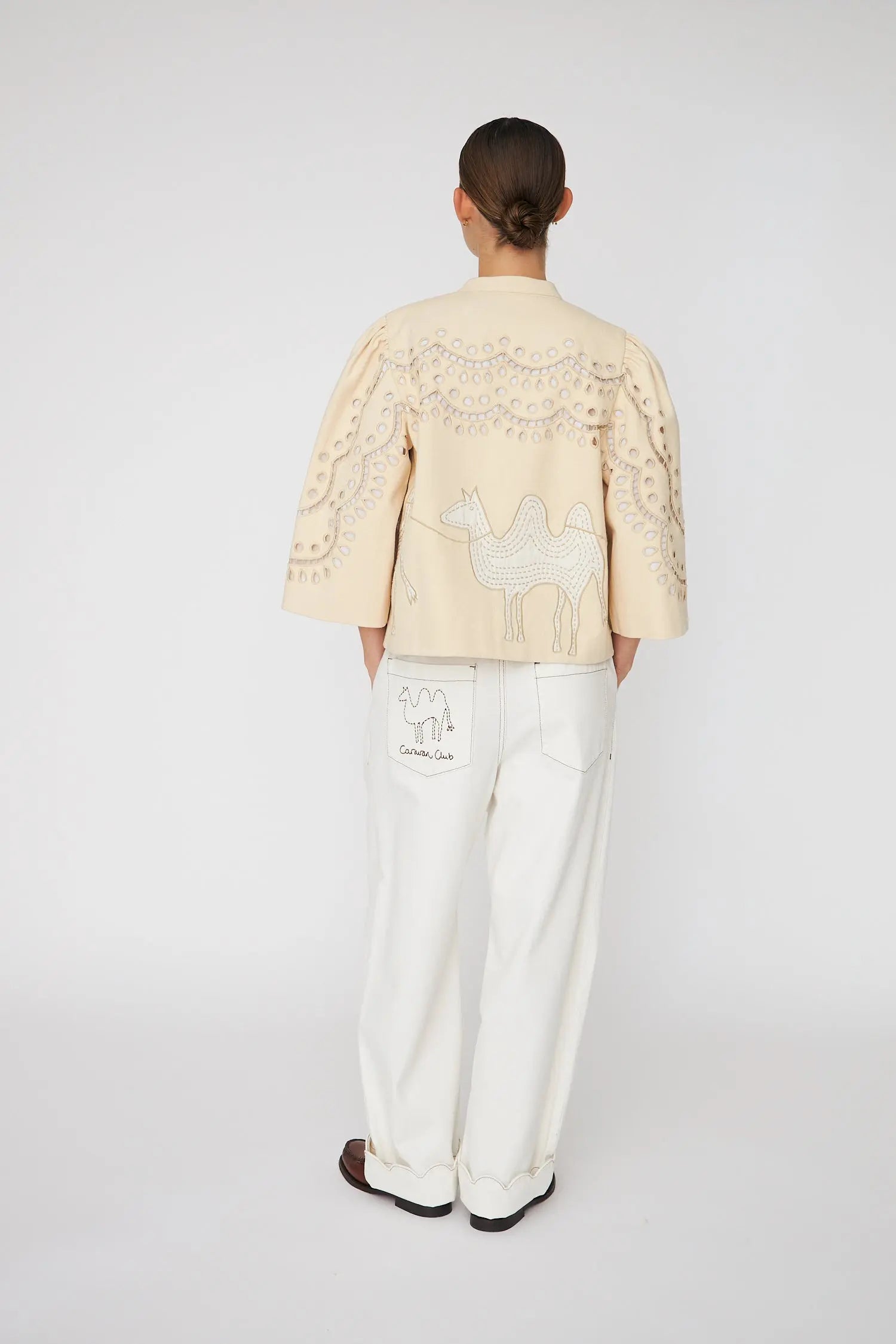 Stella Nova Embroidery Anglaise Jacket Jacket 036 Creme Tones