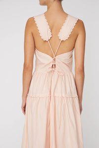 Embroidery Anglaise Maxi Strap Dress - Soft Powder