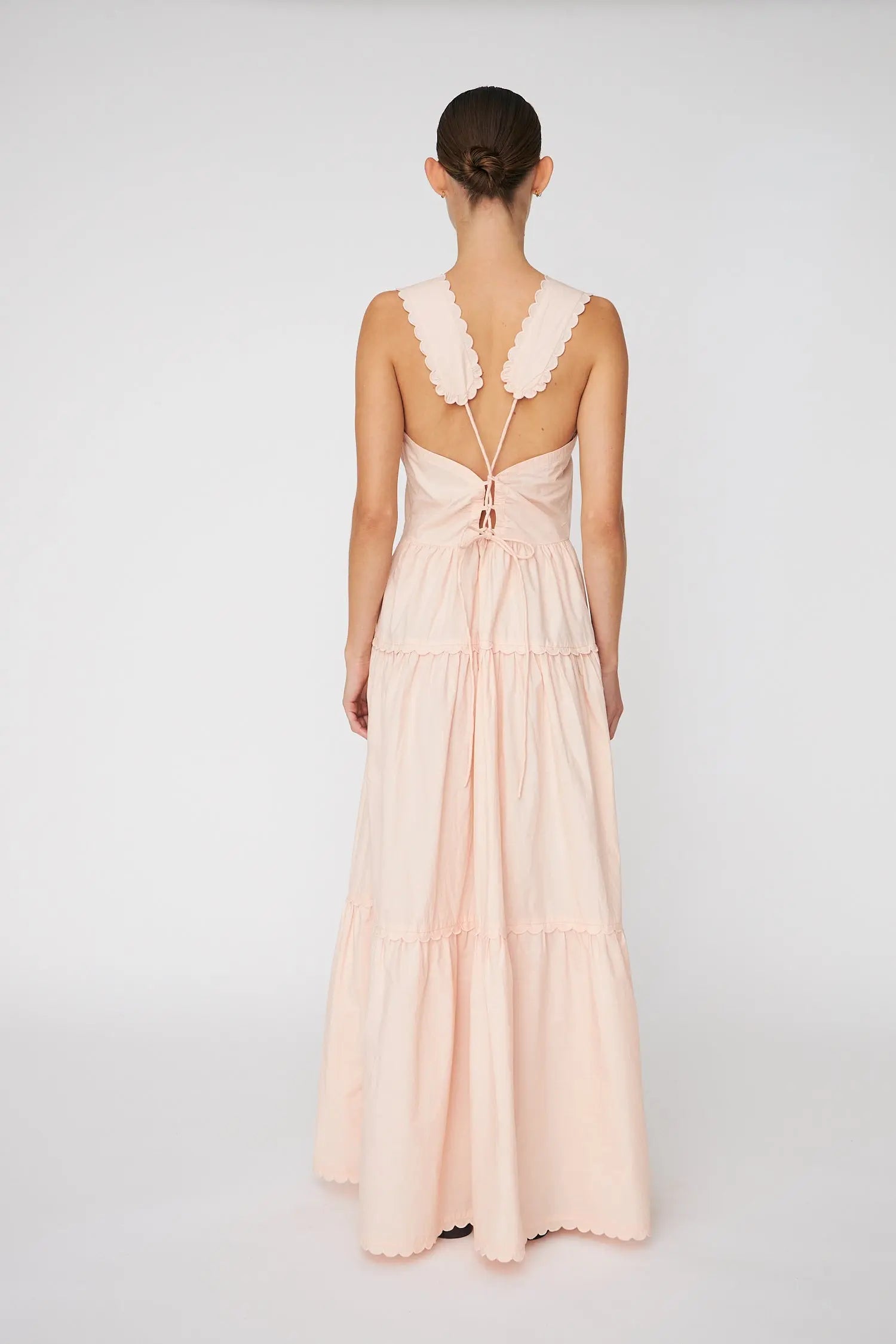 Stella Nova Embroidery Anglaise Maxi Strap Dress Dress 026 Soft Powder