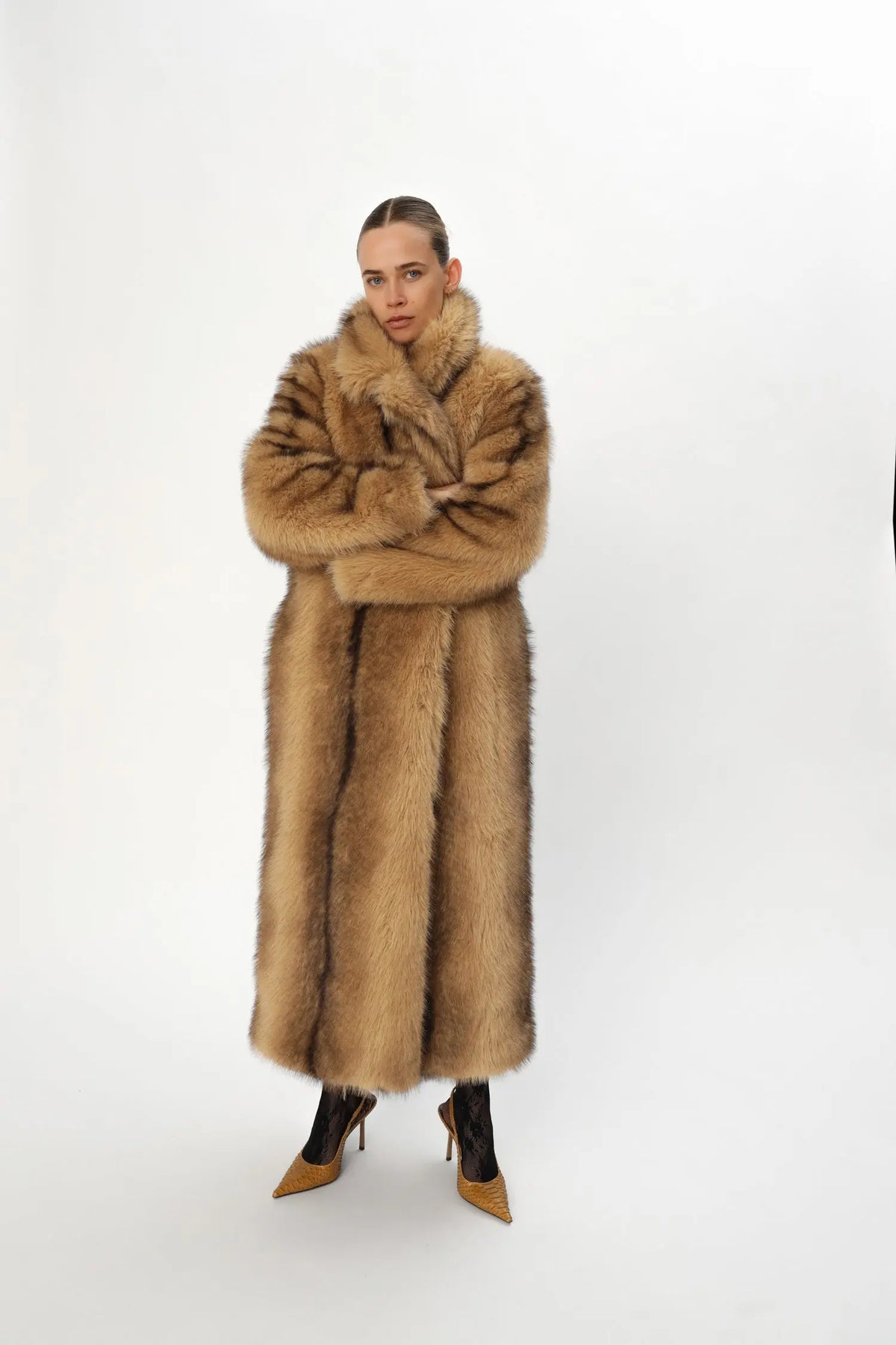 Stella Nova Faux Fur Coat Coat 862 Soft Brown