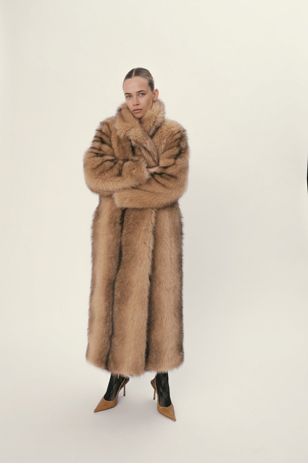 Stella Nova Faux Fur Coat Coat 862 Soft Brown