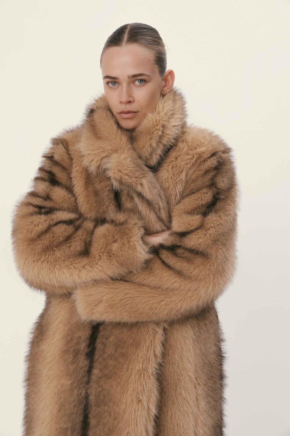 Stella Nova Faux Fur Coat Coat 862 Soft Brown