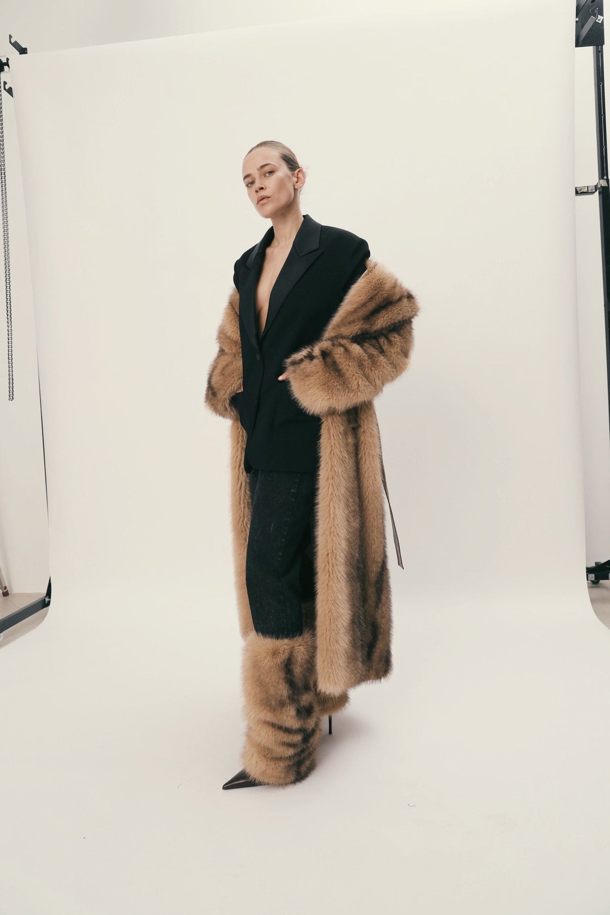 Stella Nova Faux Fur Coat Coat 862 Soft Brown