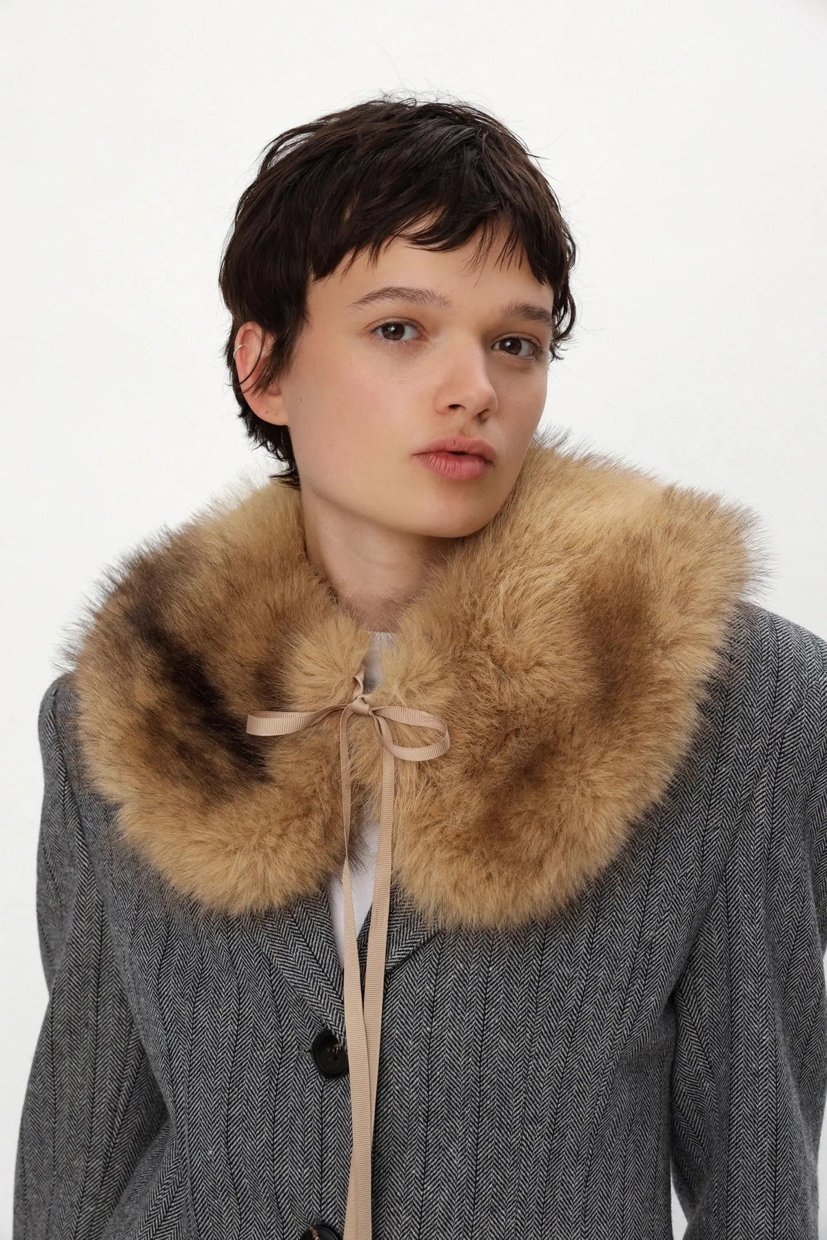 Stella Nova Faux Fur Collar Collar 869 Brown