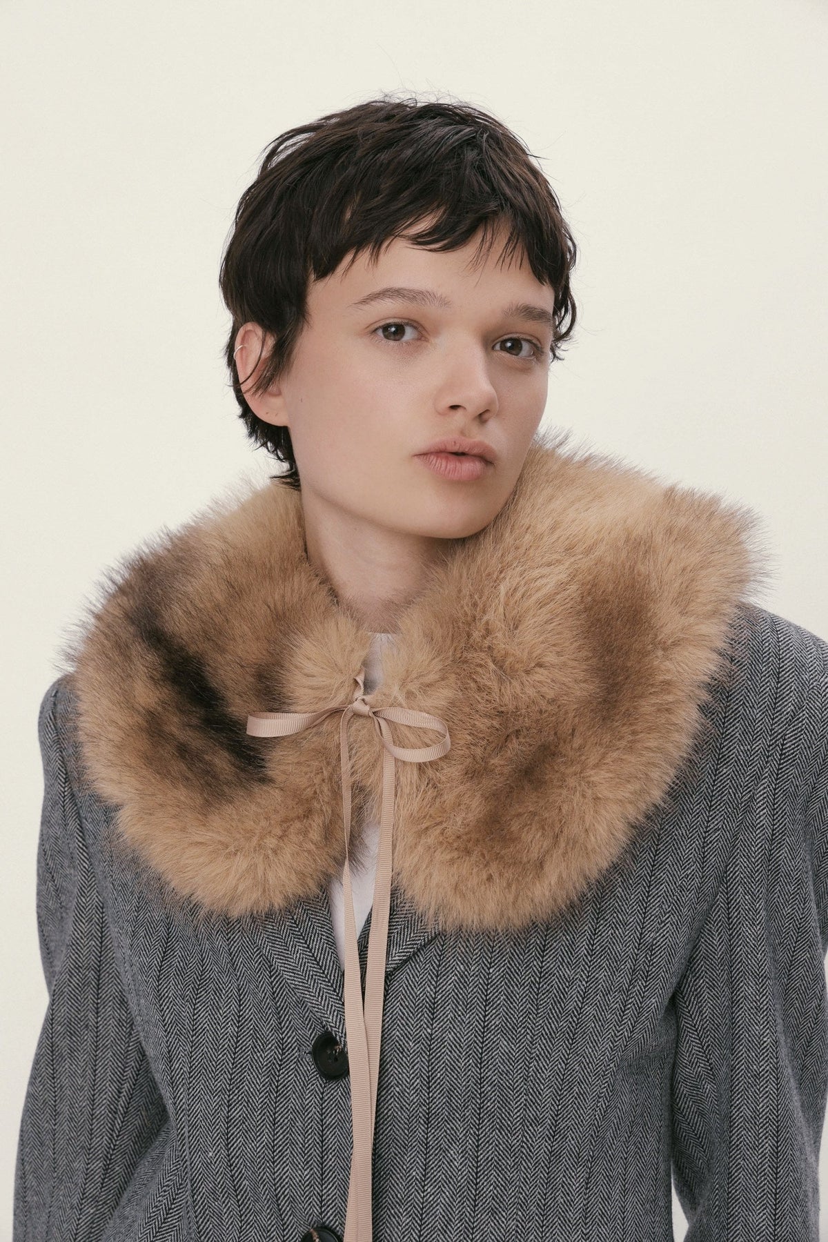 Stella Nova Faux Fur Collar Collar 869 Brown