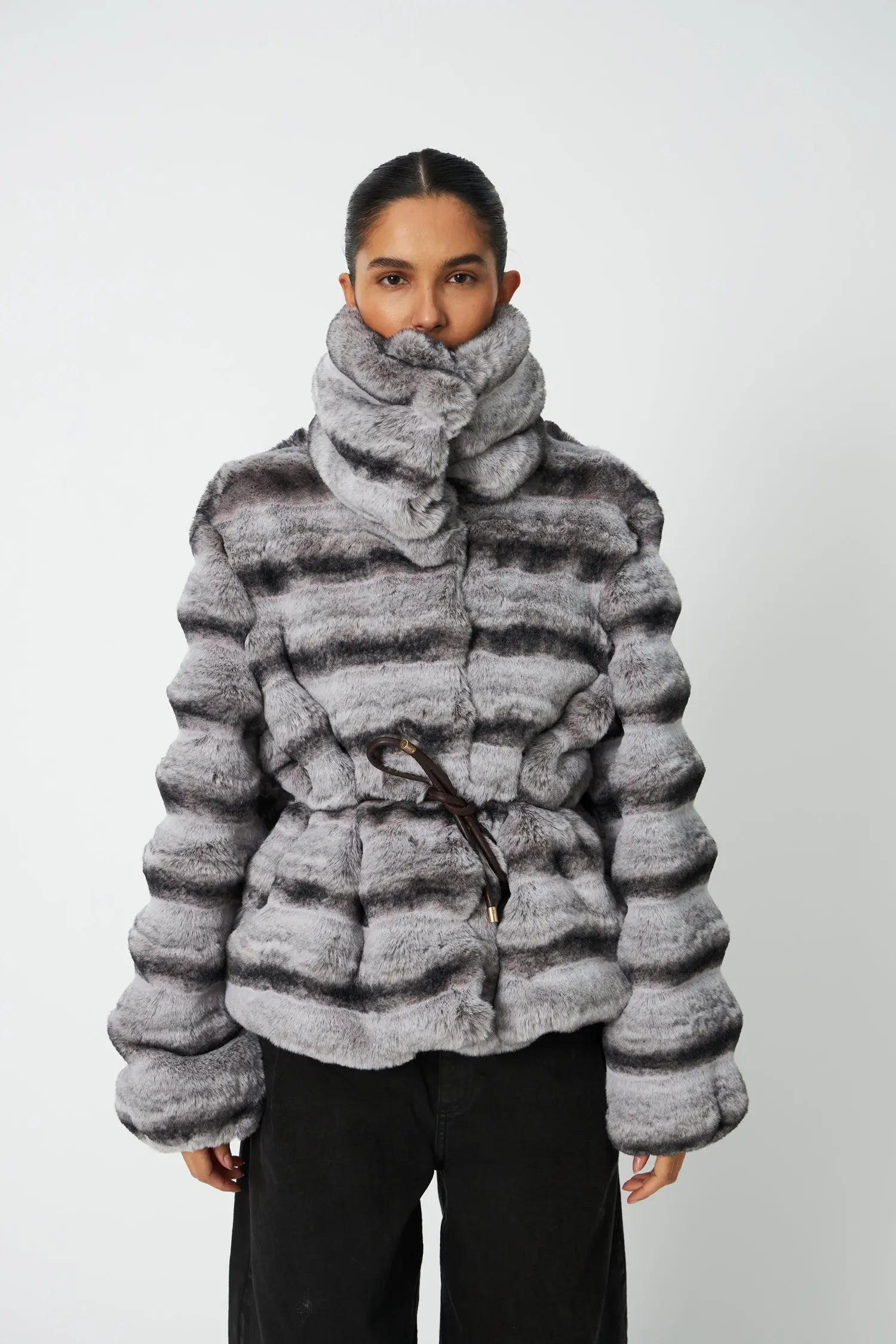 Stella Nova Faux Fur Jacket Jacket 292 Fall Grey