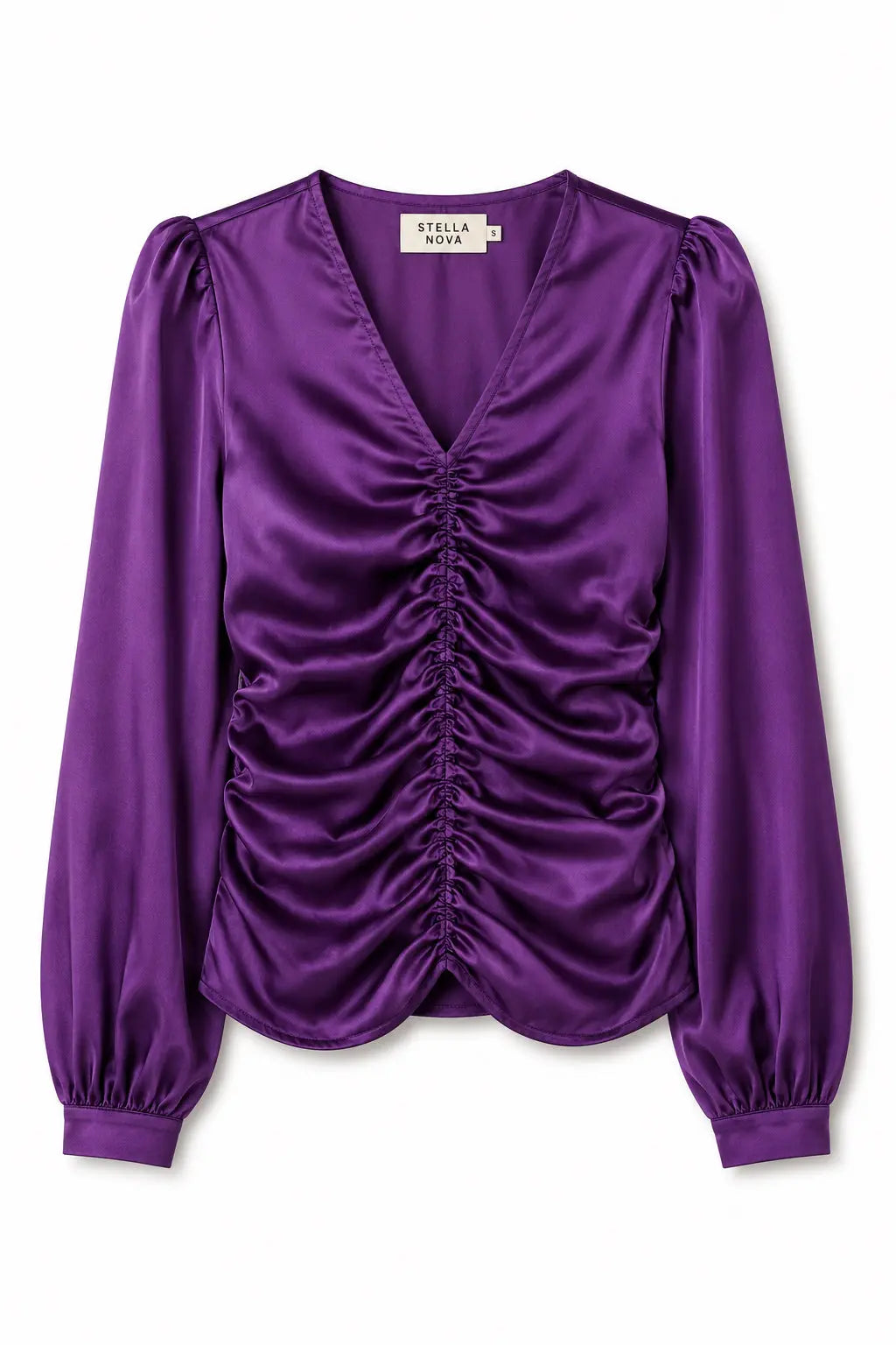 Stella Nova Hammered silk blouse Blouse 542 Seductive Purple