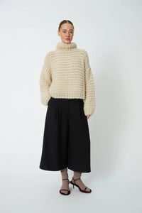 Handknitted Peru Sweater - Creme