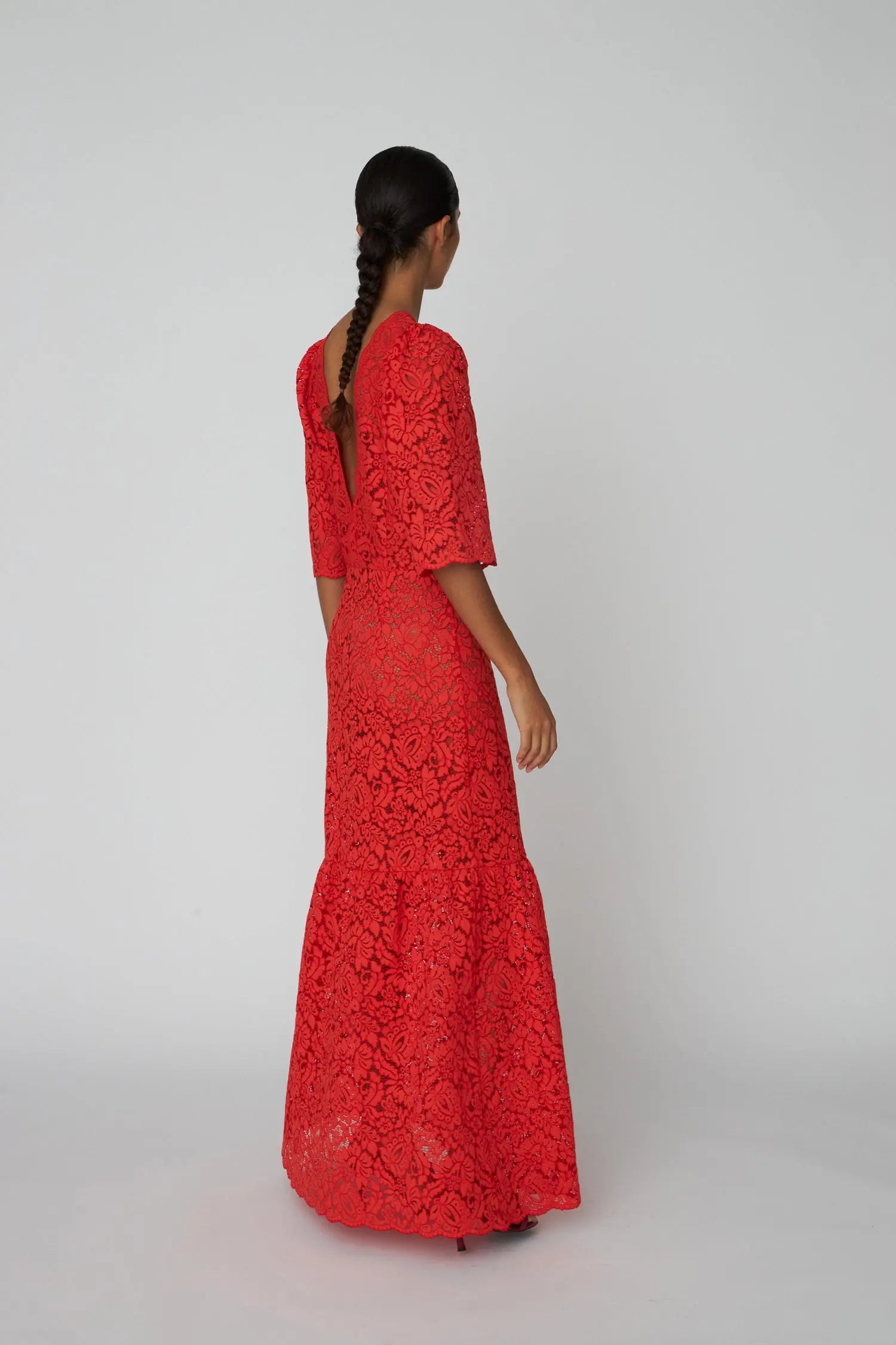 Stella Nova Heavy Lace Dress Dress 327 Red Lips