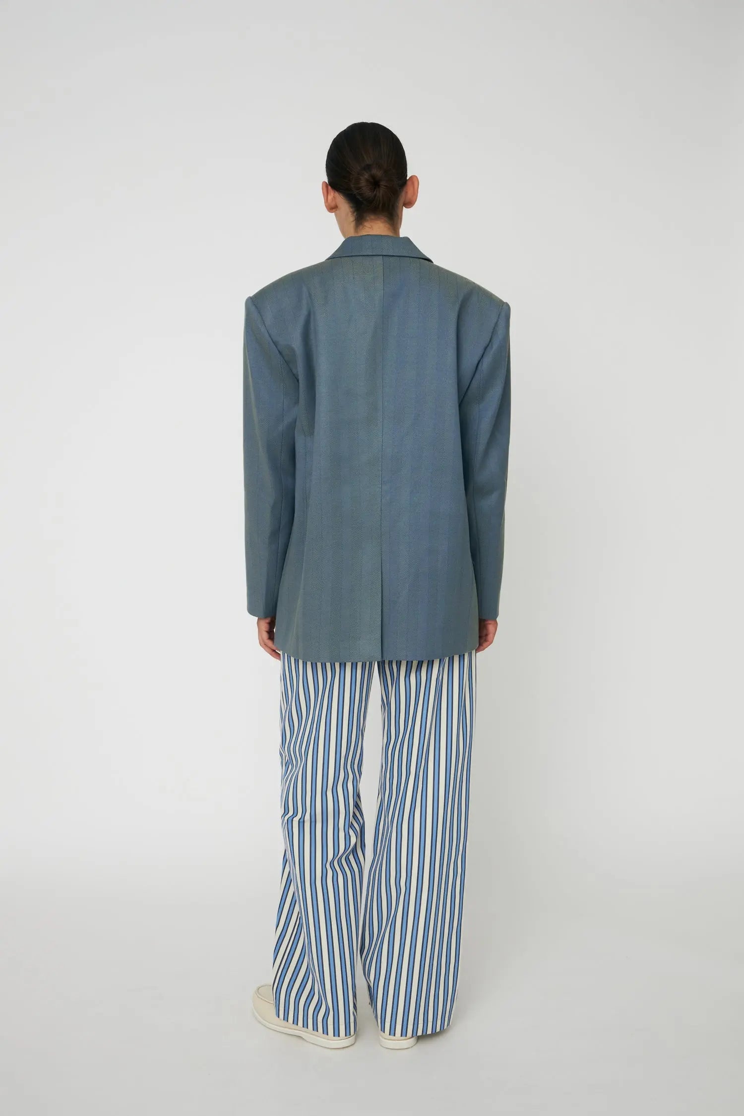 Stella Nova Herringbone Blazer Blazer 218 Aqua Green