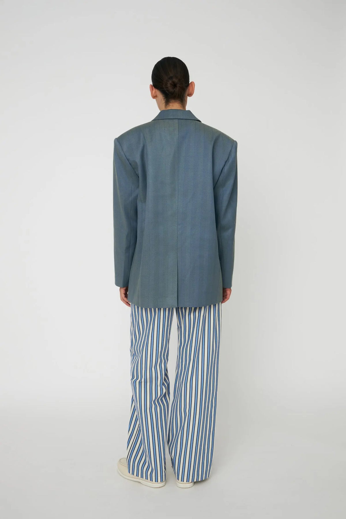 Stella Nova Herringbone Blazer Blazer 218 Aqua Green