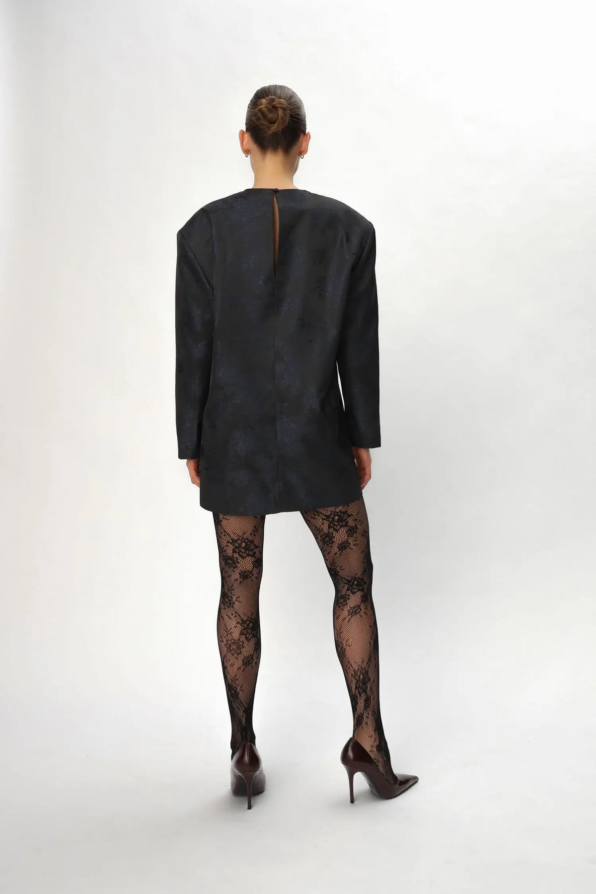Stella Nova Jacquard Mini Dress Dress 324 Dark Ocean Black