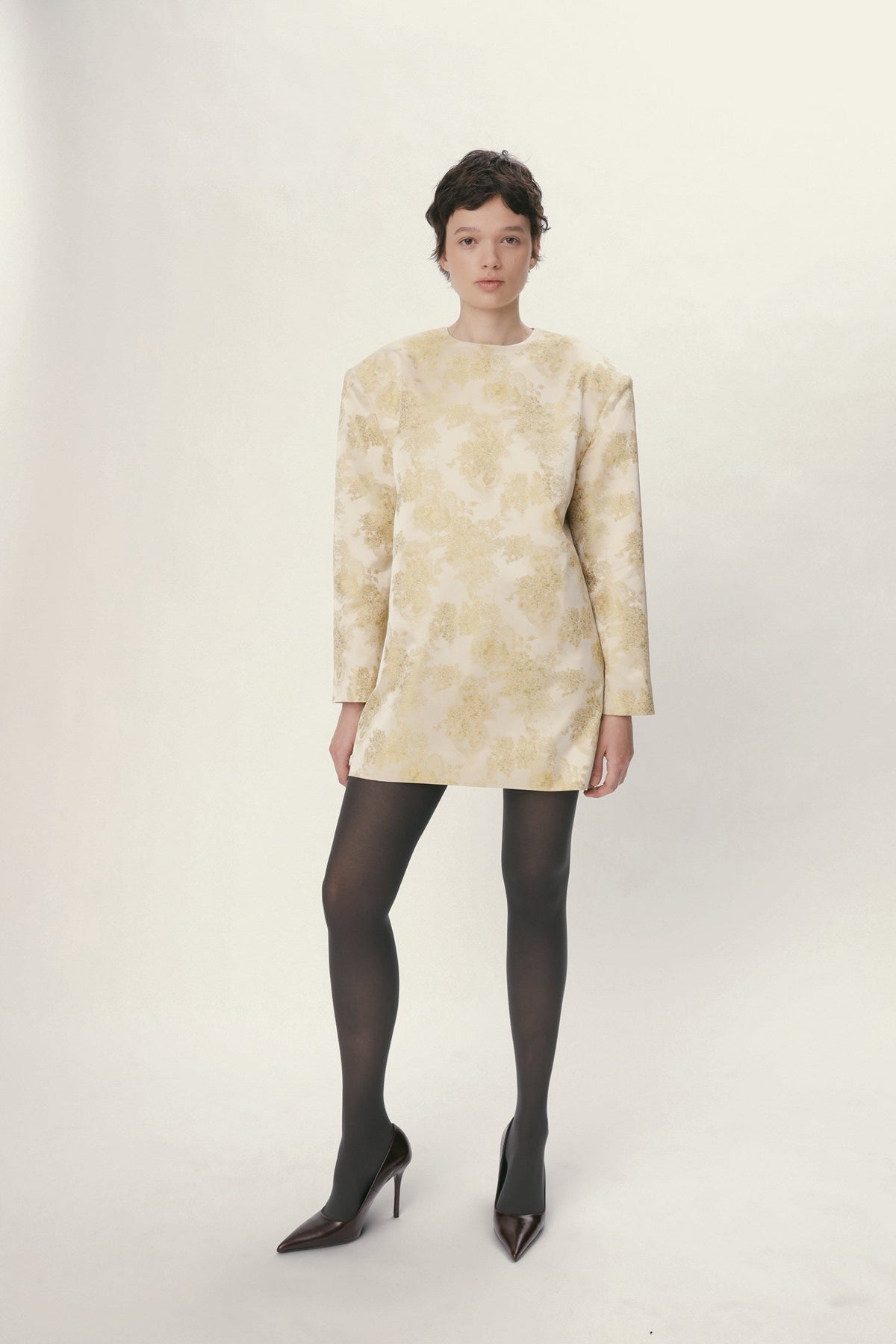 Stella Nova Jacquard Mini Dress Dress 145 Yellow Tones