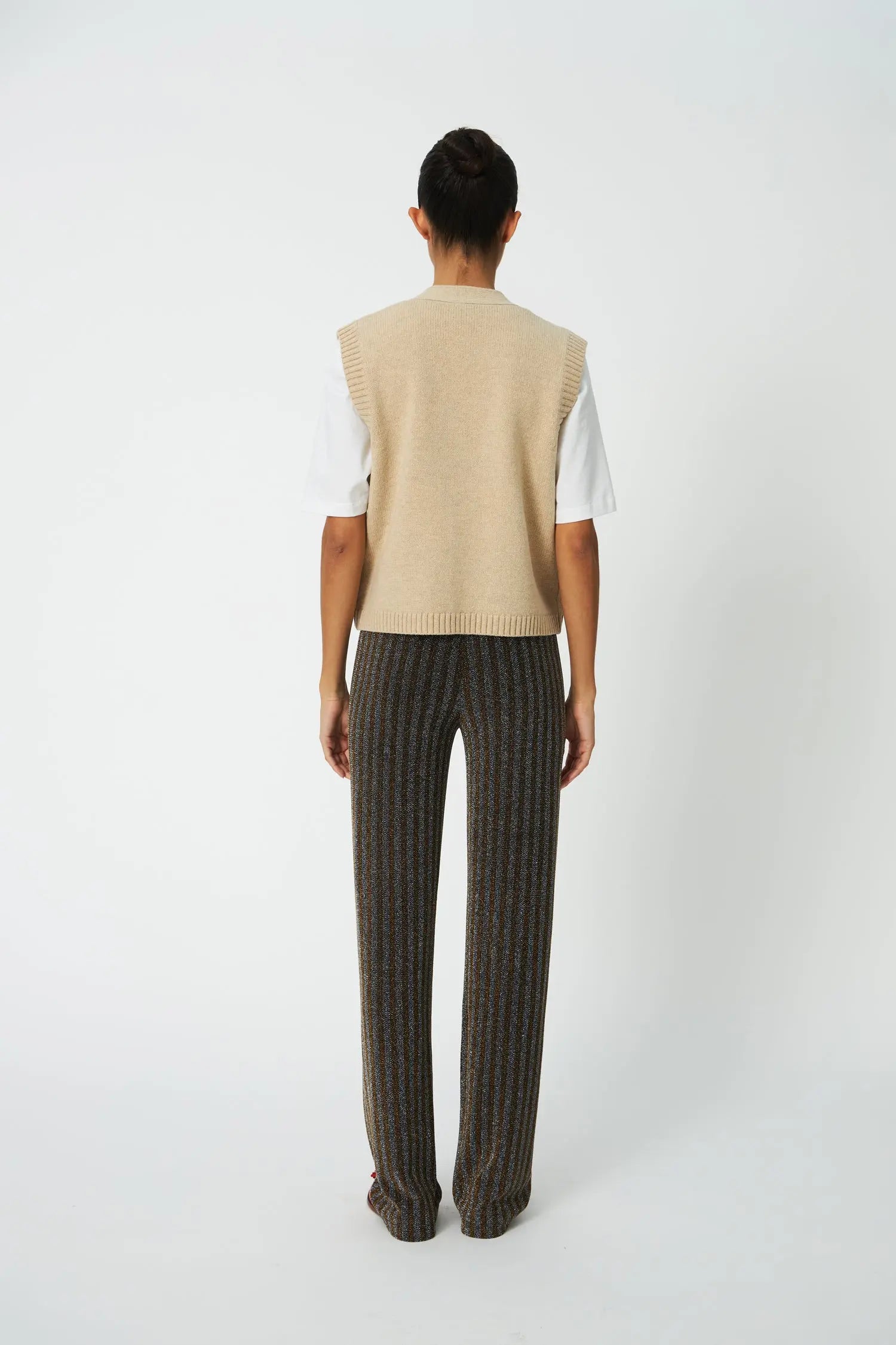Stella Nova Knit Vest with Embroidery Vest 029 Creme