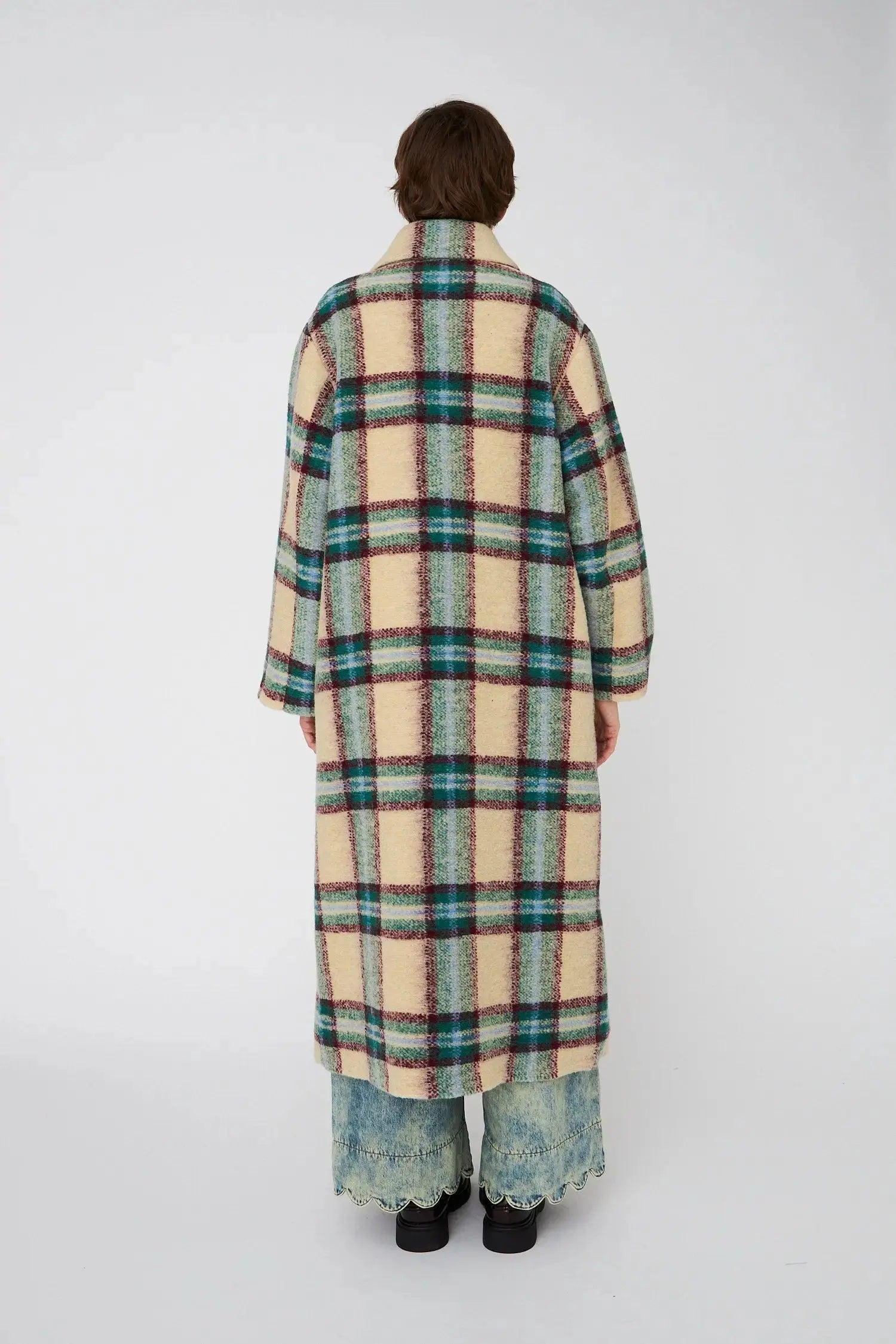 Stella Nova Long Wool Checked Coat Coat 430 Multi Checks