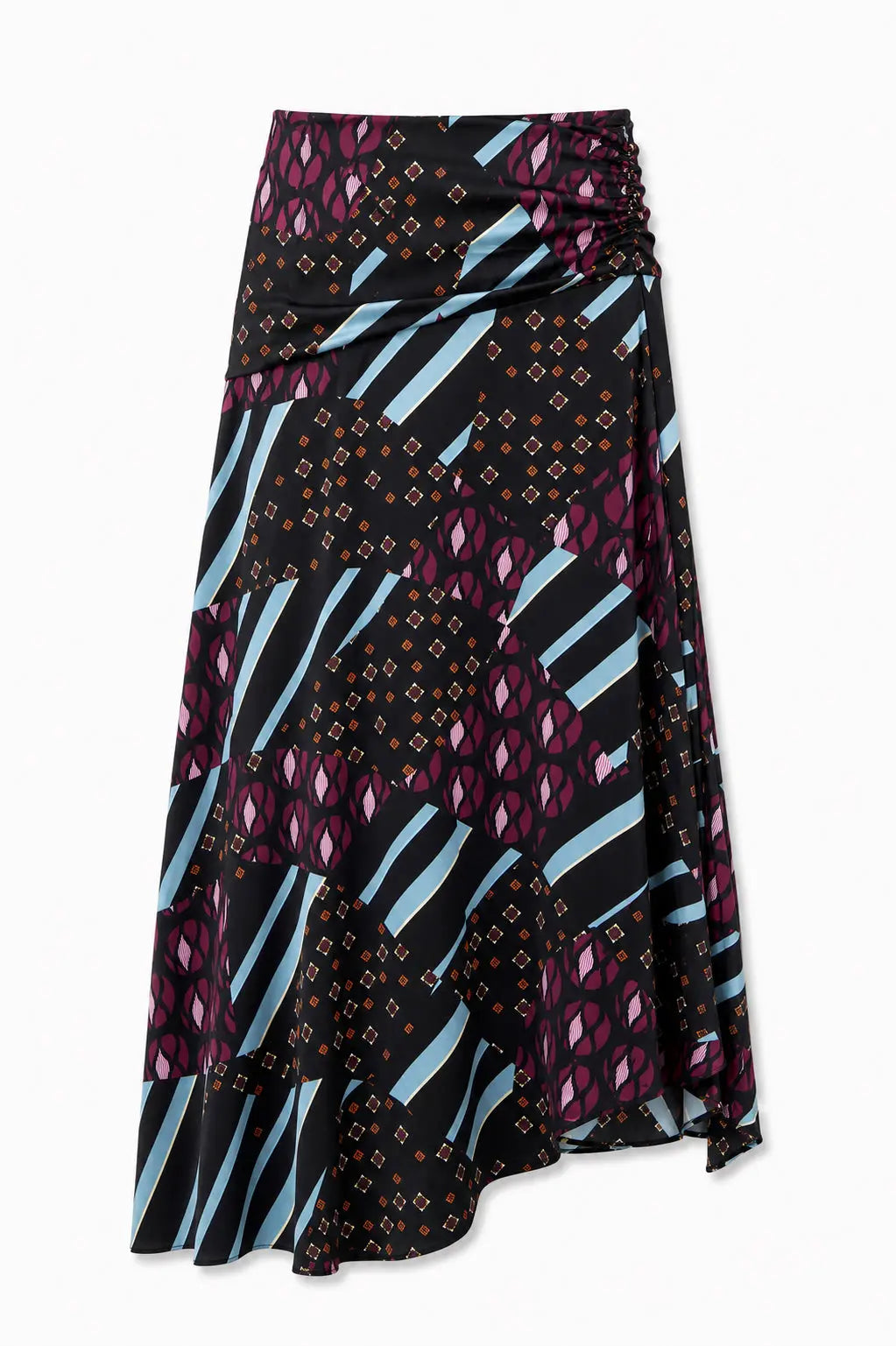 Stella Nova Long silk skirt Skirt 607 Tie Combination