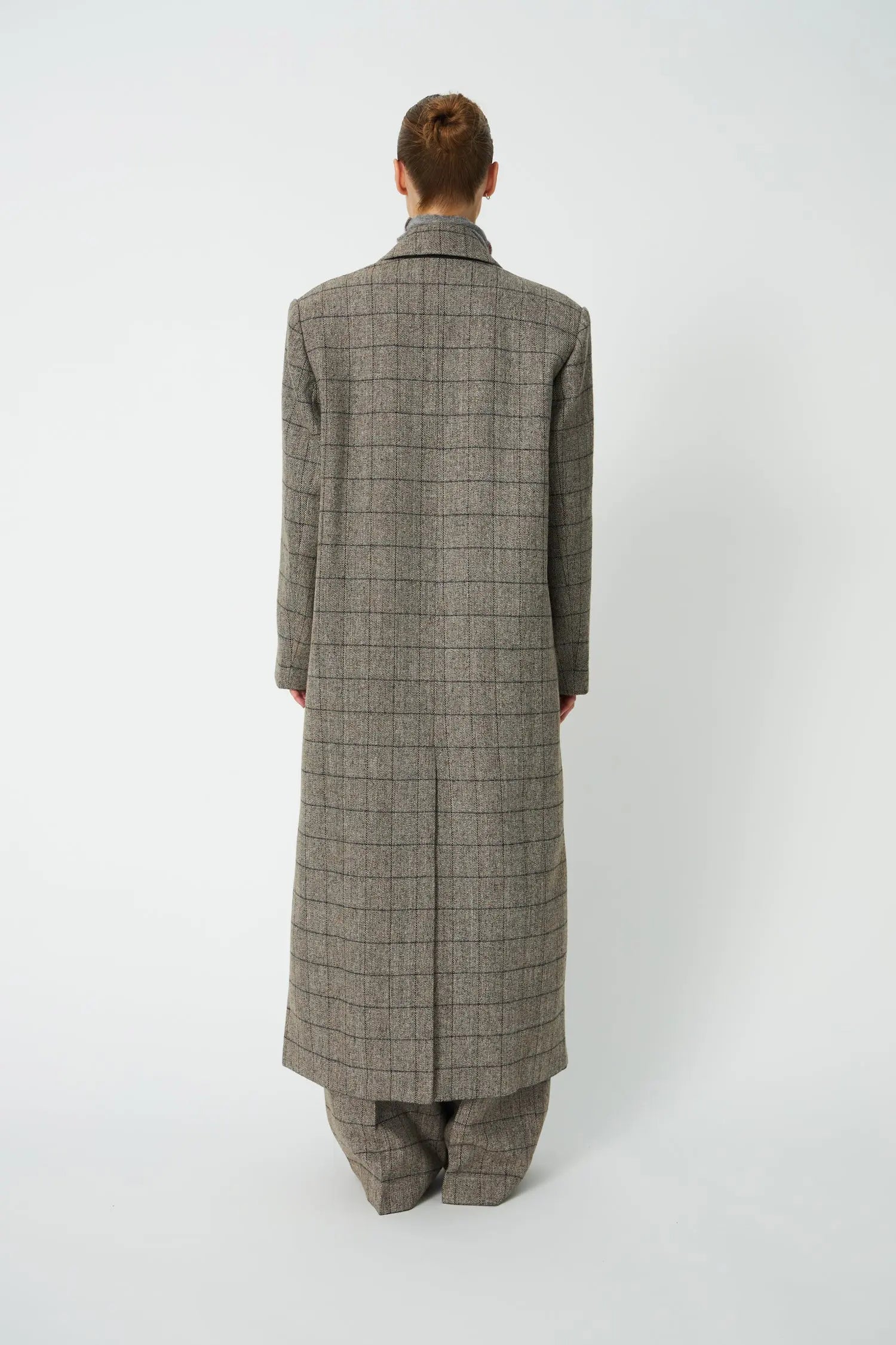 Stella Nova Masculine Oversized Coat Coat 917 Warm Grey Mélange