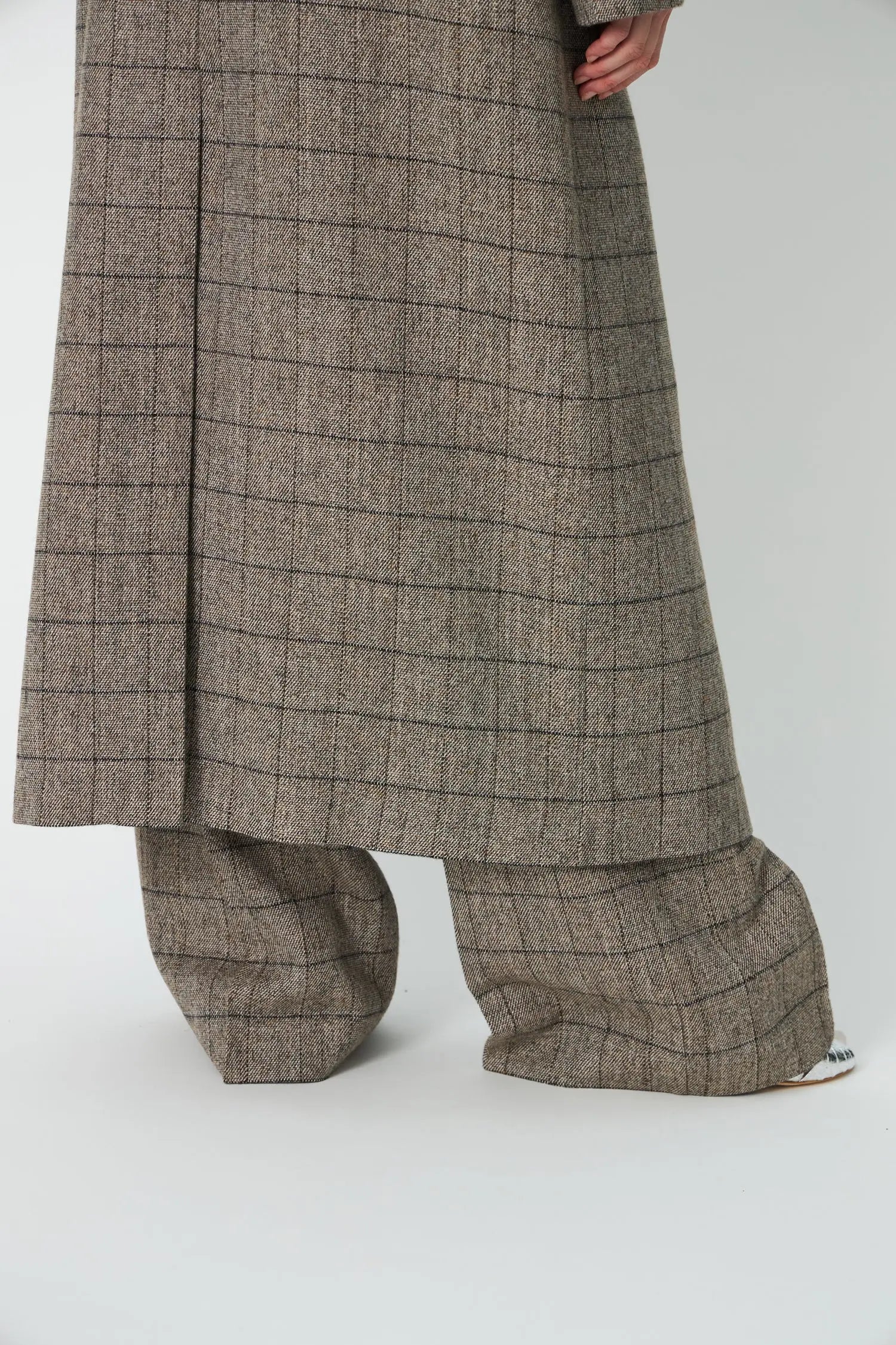 Stella Nova Masculine Oversized Coat Coat 917 Warm Grey Mélange