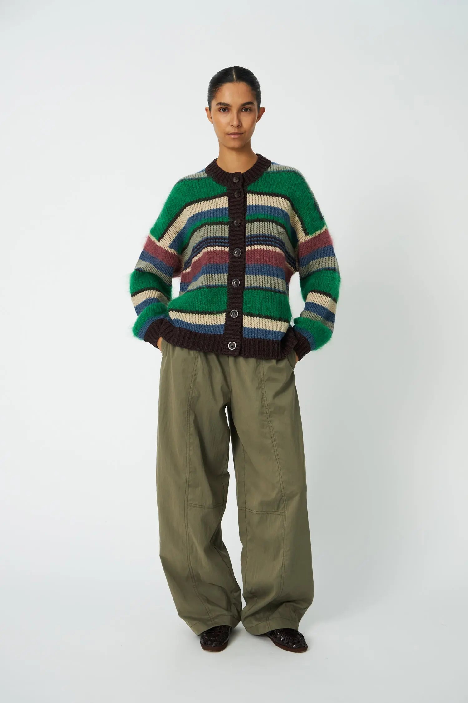 Stella Nova Multi Striped Cardigan Cardigan 530 Multicolour