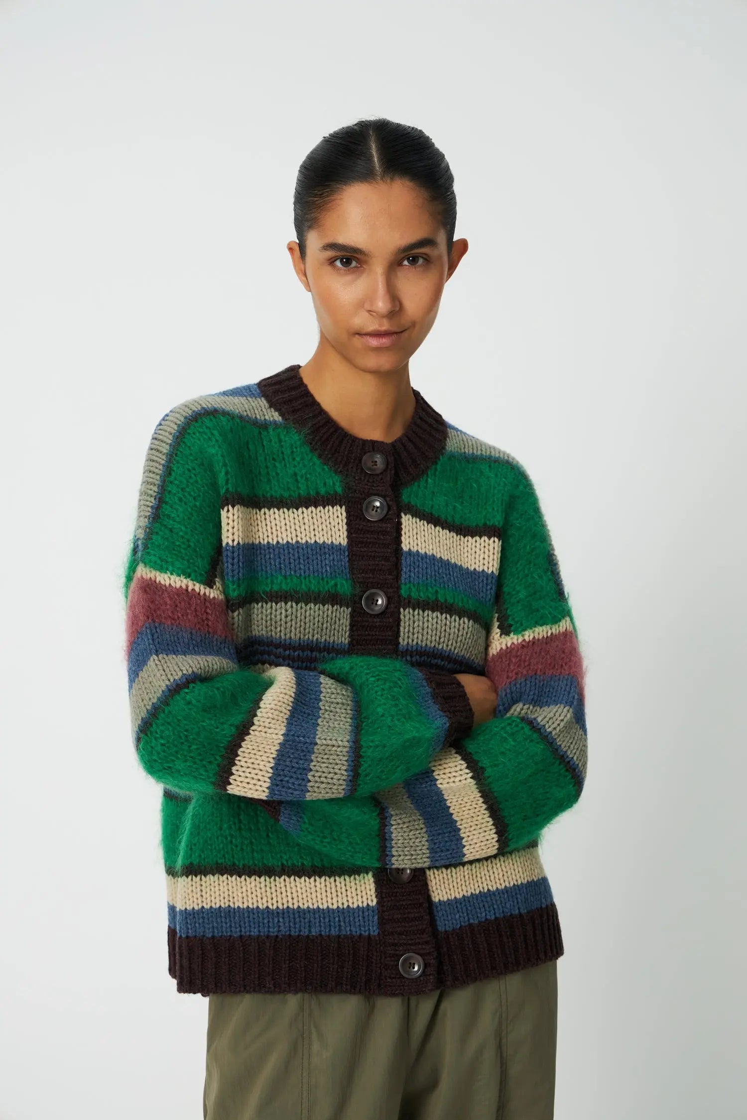 Stella Nova Multi Striped Cardigan Cardigan 530 Multicolour