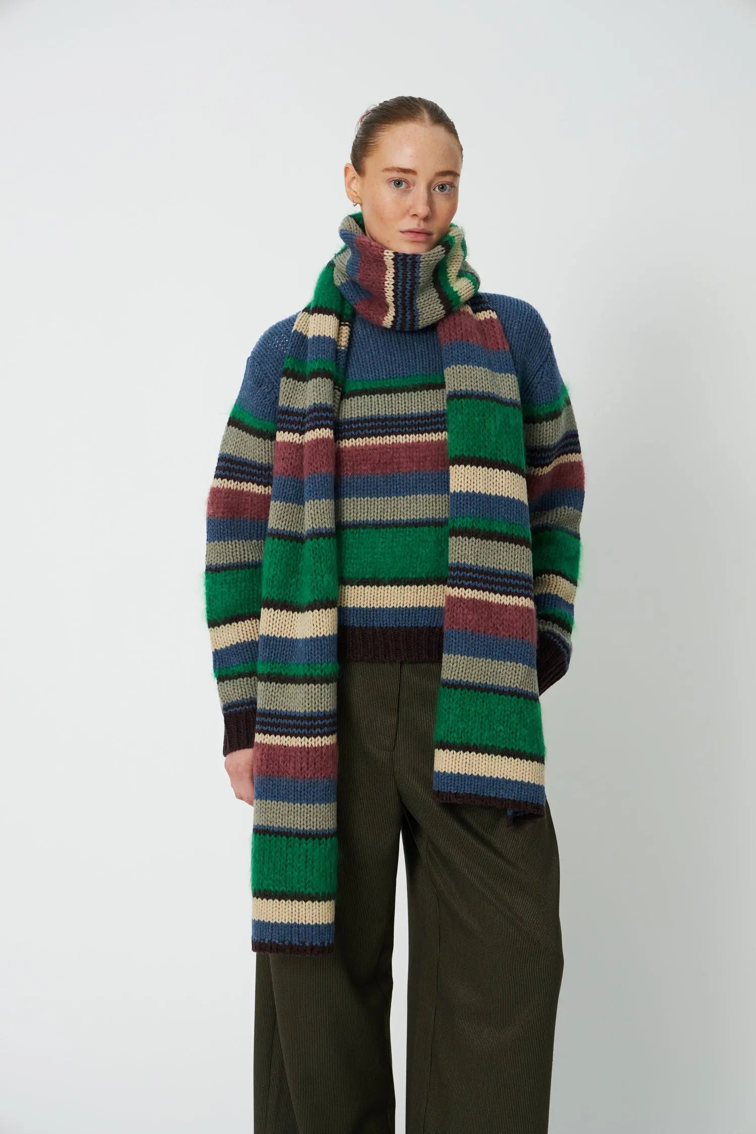 Stella Nova Multi Striped Scarf Scarf 530 Multicolour