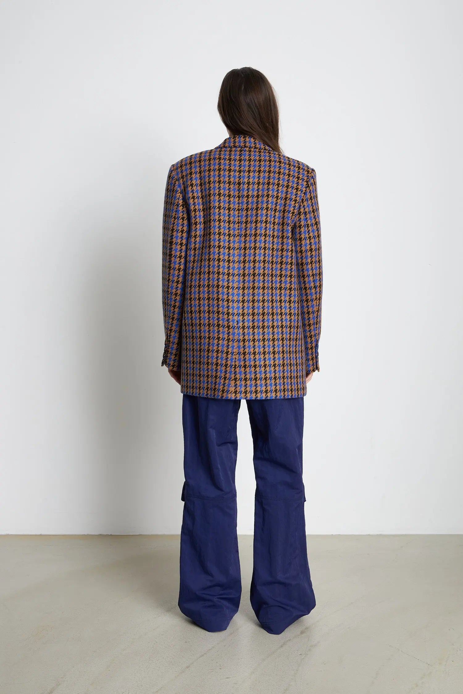 Stella Nova Oversized checked blazer Blazer 304 Blue/Camel/Black
